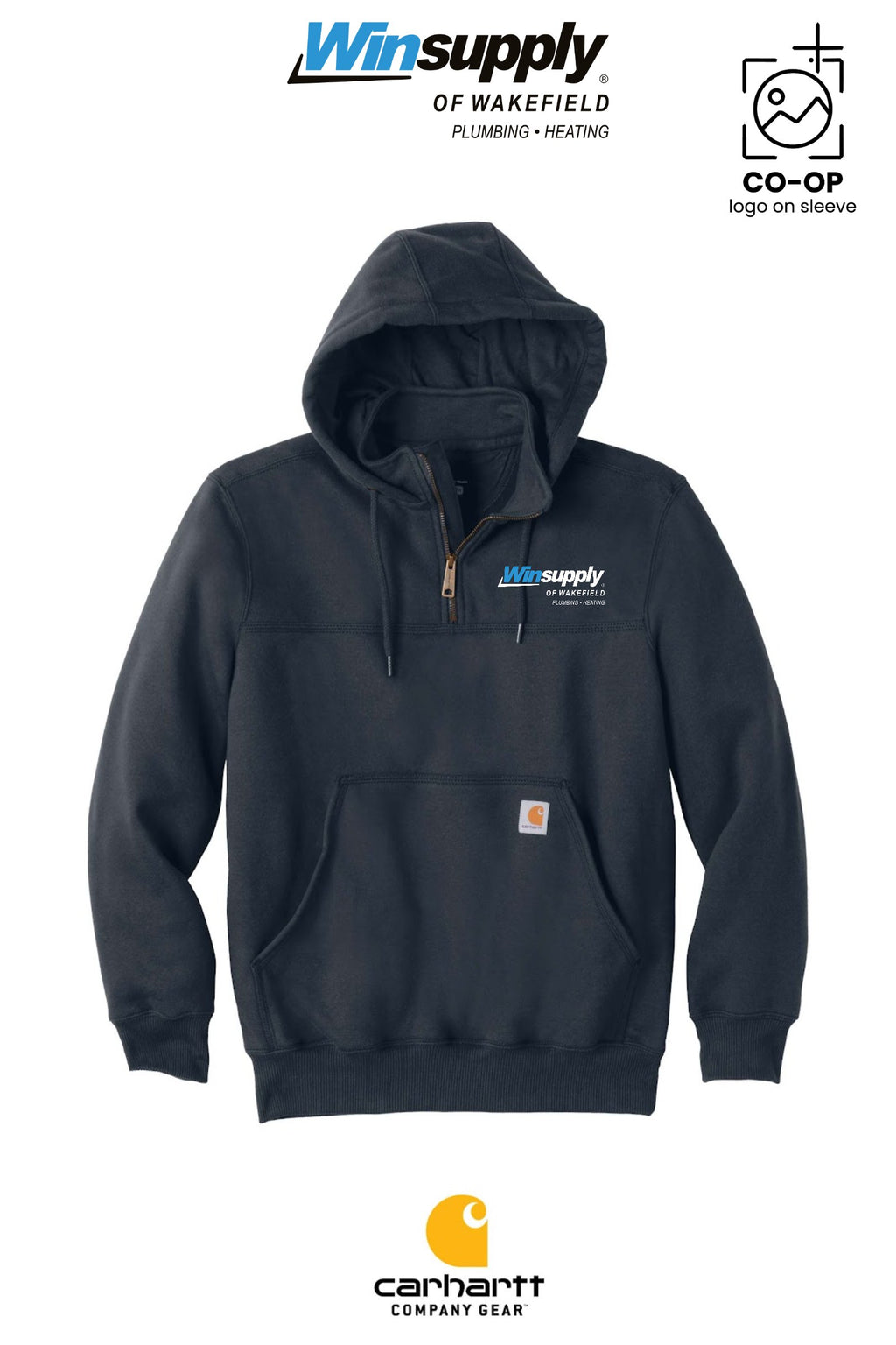 Carhartt® Rain Defender® Paxton Heavyweight Hooded Zip Mock Sweatshirt - Winsupply of Wakefield