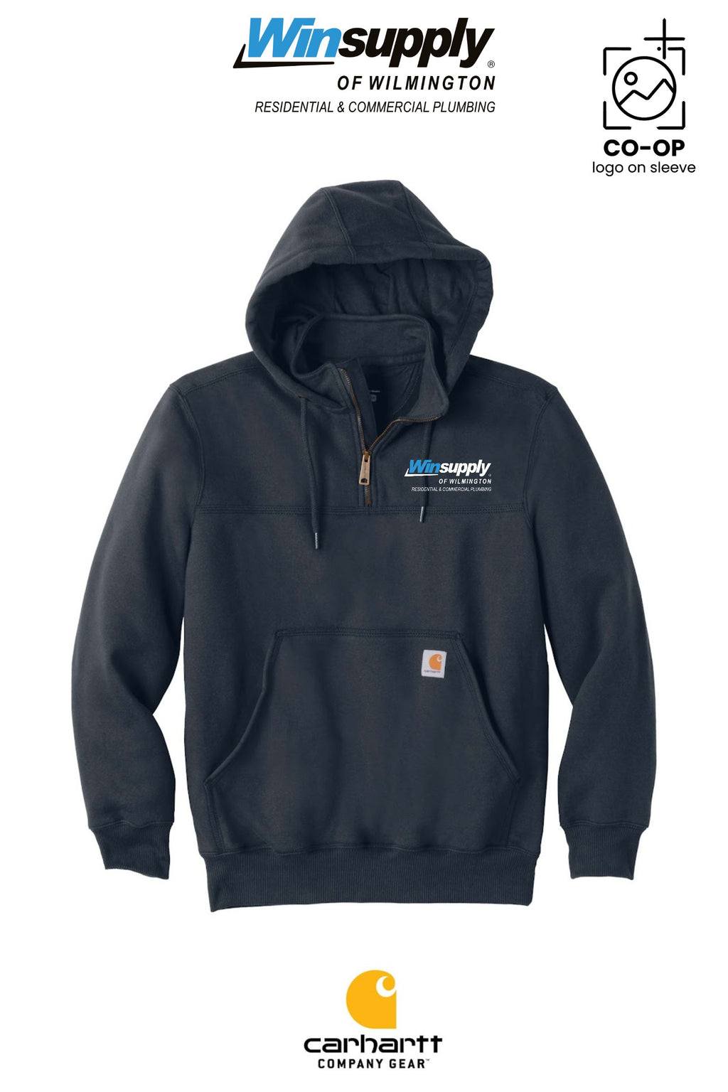 Carhartt® Rain Defender® Paxton Heavyweight Hooded Zip Mock Sweatshirt - Winsupply of Wilmington