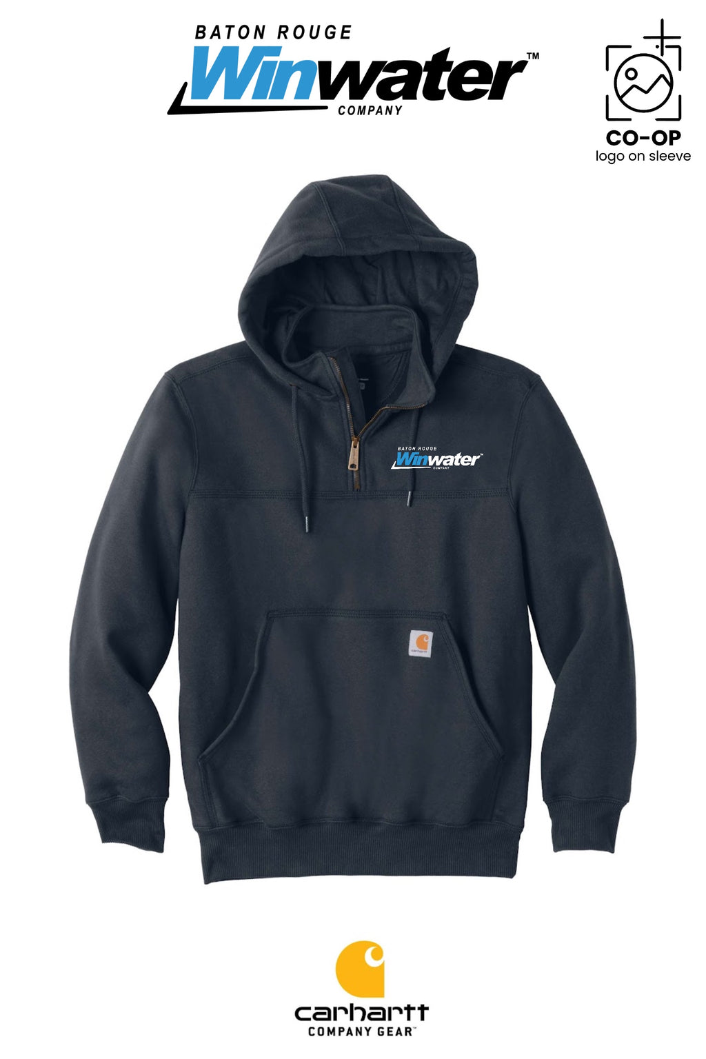 Carhartt® Rain Defender® Paxton Heavyweight Hooded Zip Mock Sweatshirt - Baton Rouge Winwater