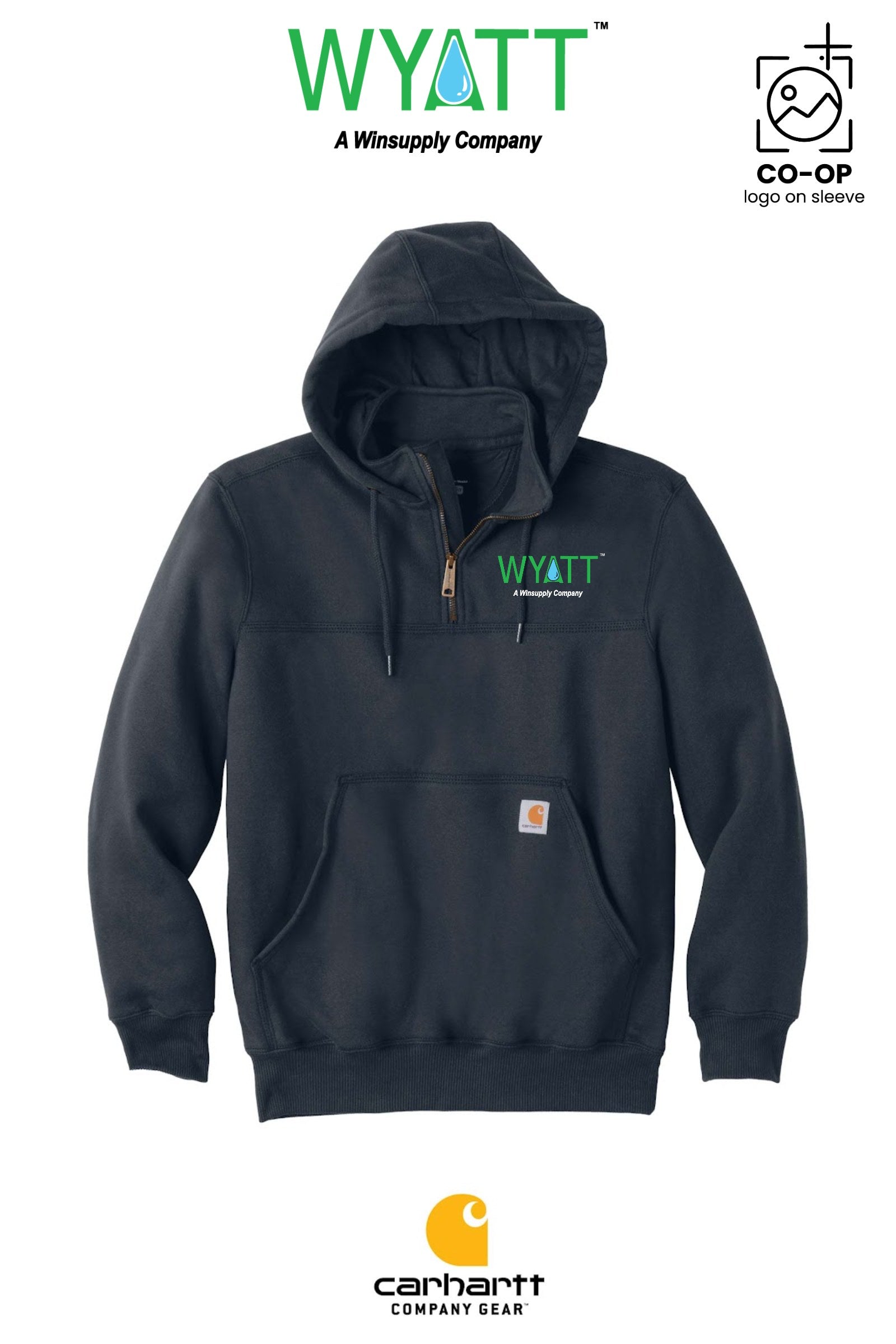 Carhartt® Rain Defender® Paxton Heavyweight Hooded Zip Mock Sweatshirt - Wyatt Irrigation of Santa Rosa