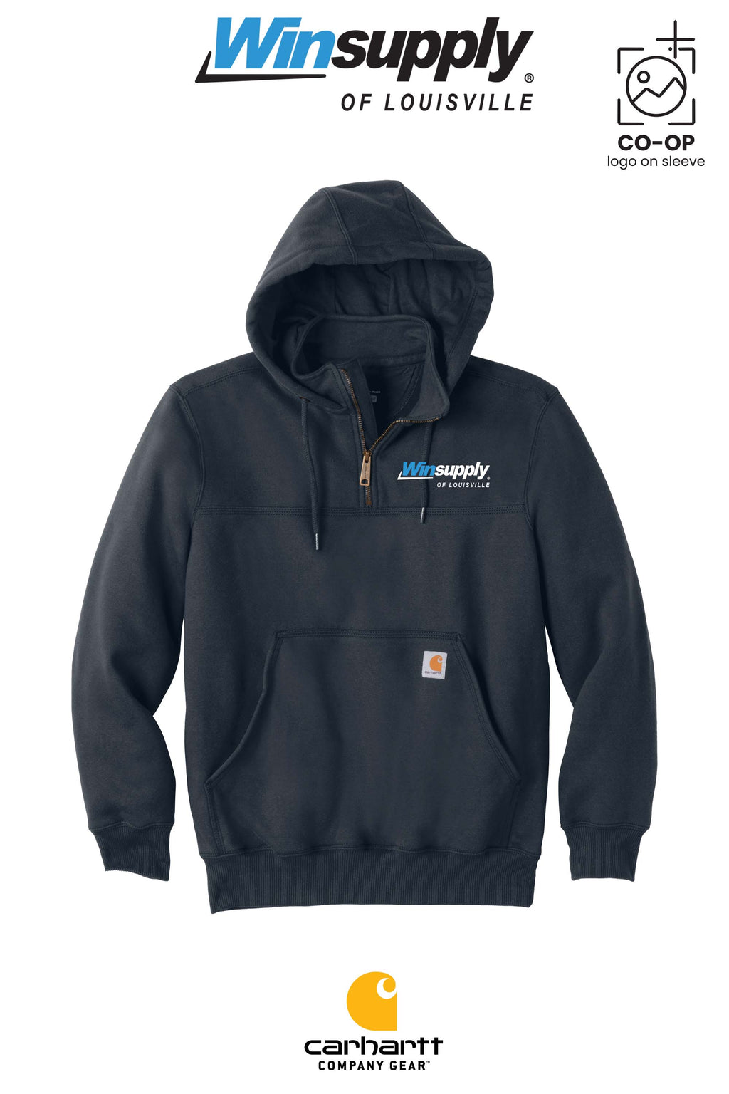 Carhartt® Rain Defender® Paxton Heavyweight Hooded Zip Mock Sweatshirt - Winsupply of Louisville KY