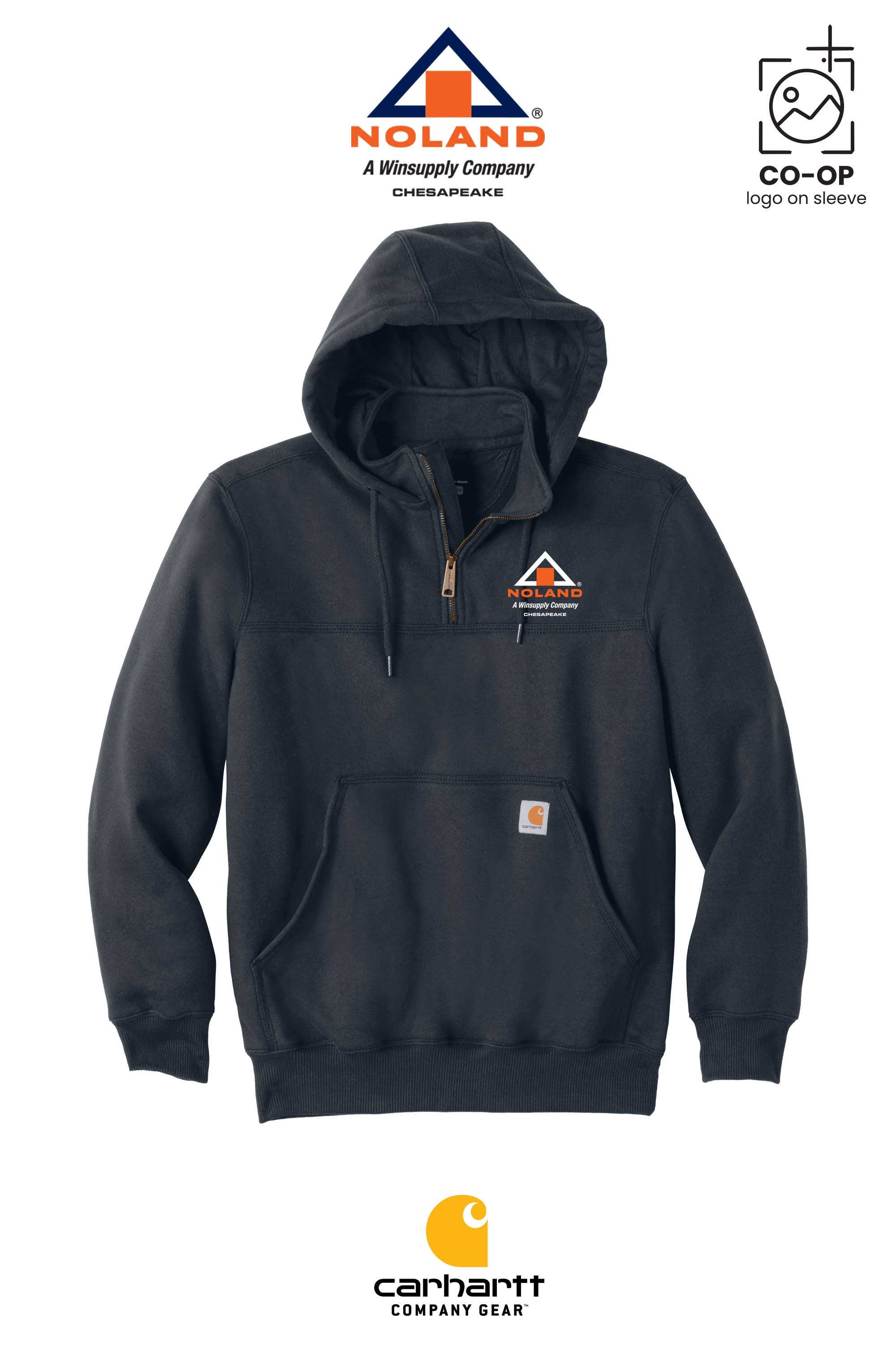 Carhartt® Rain Defender® Paxton Heavyweight Hooded Zip Mock Sweatshirt - Noland Company Chesapeake