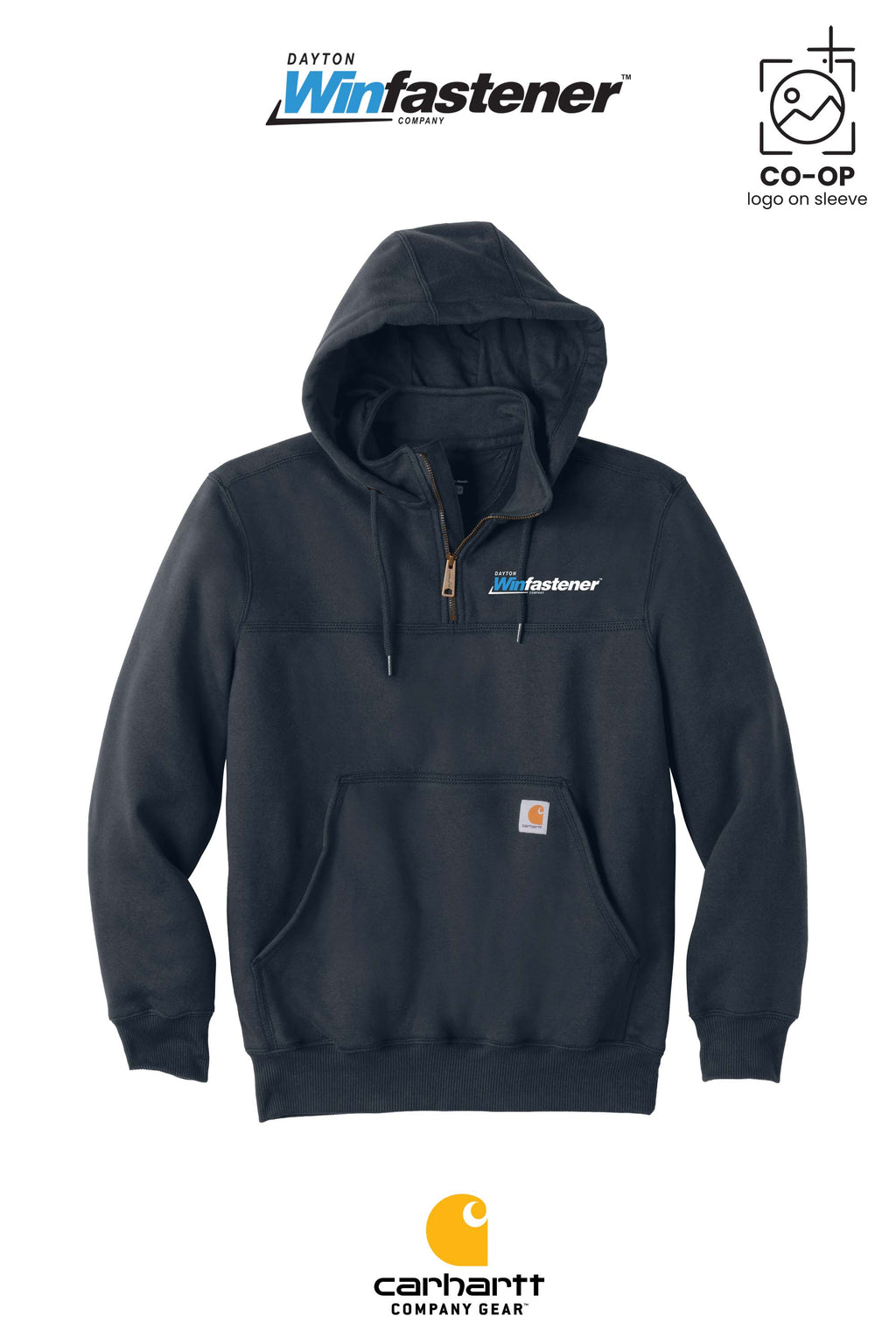 Carhartt® Rain Defender® Paxton Heavyweight Hooded Zip Mock Sweatshirt - Dayton Winfastener