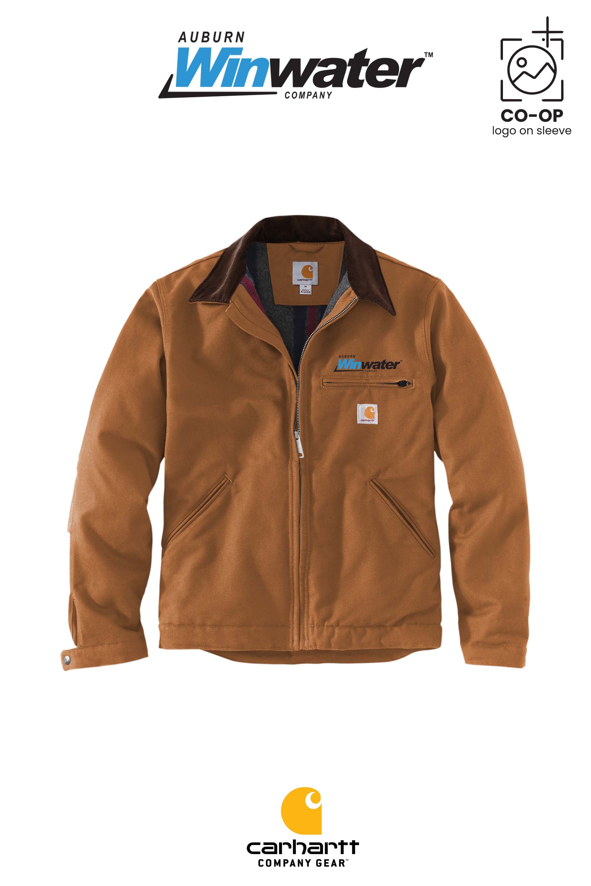 Carhartt® Duck Detroit Jacket - Auburn Winwater
