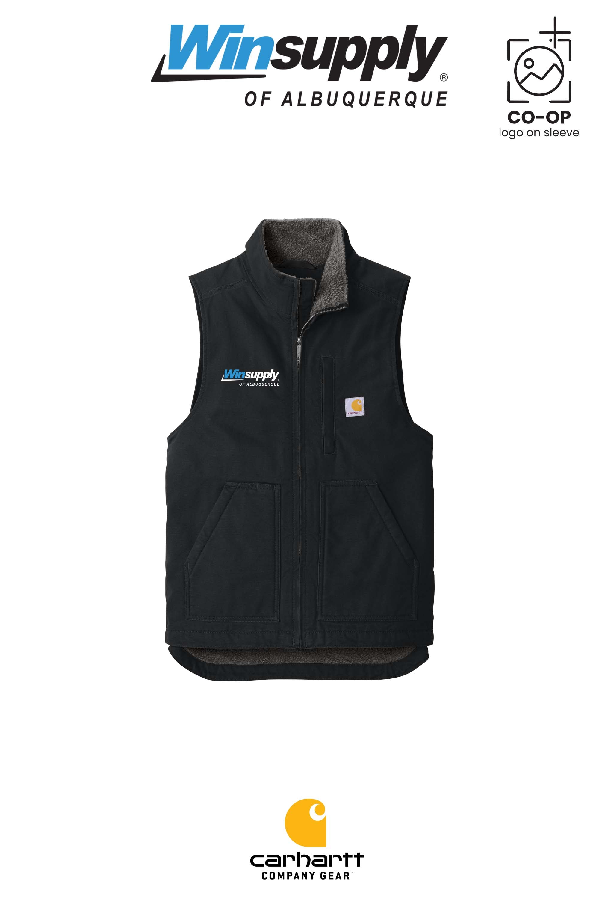 Carhartt® Sherpa-Lined Mock Neck Vest - Winsupply of Albuquerque