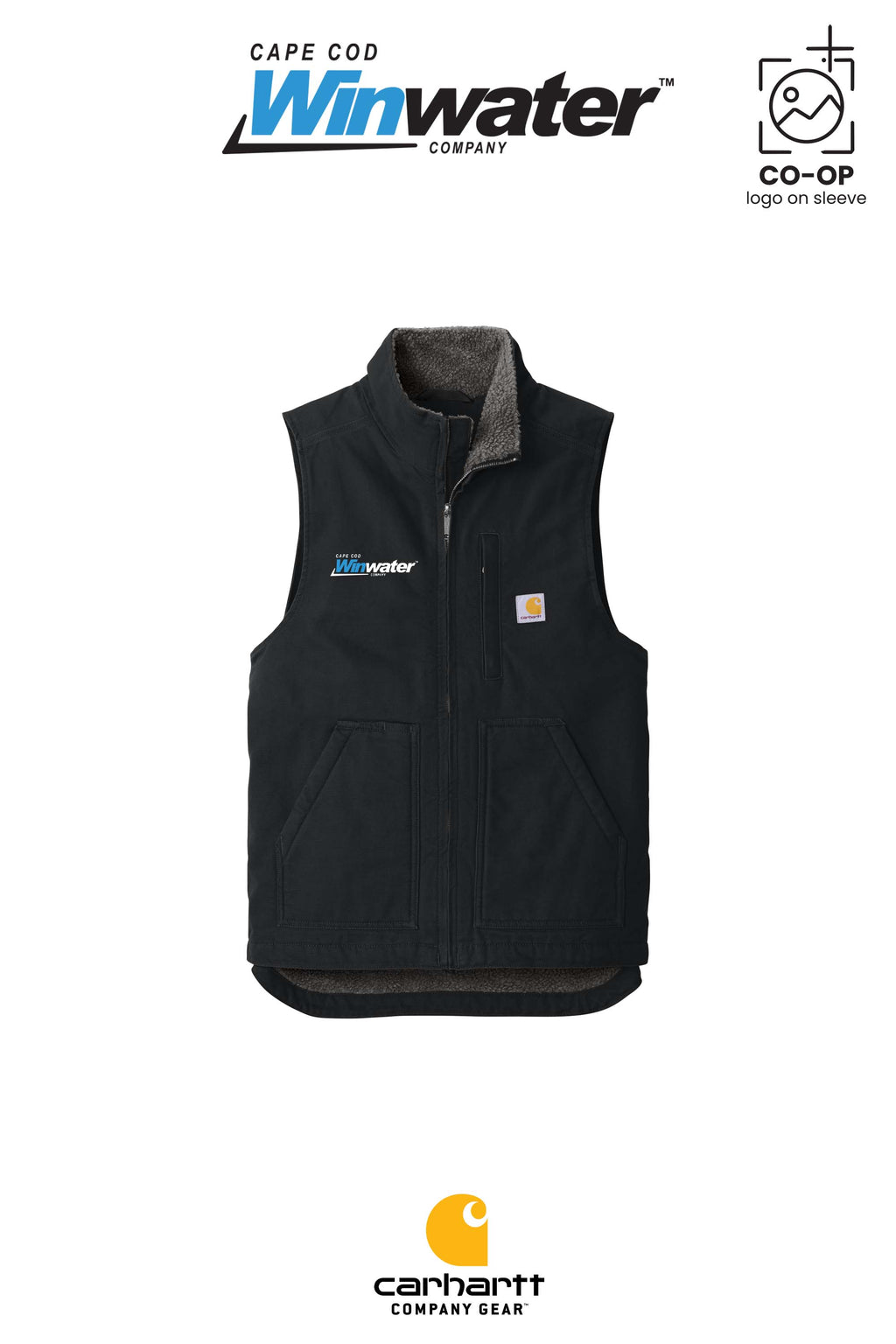 Carhartt® Sherpa-Lined Mock Neck Vest - Winwater Cape Cod