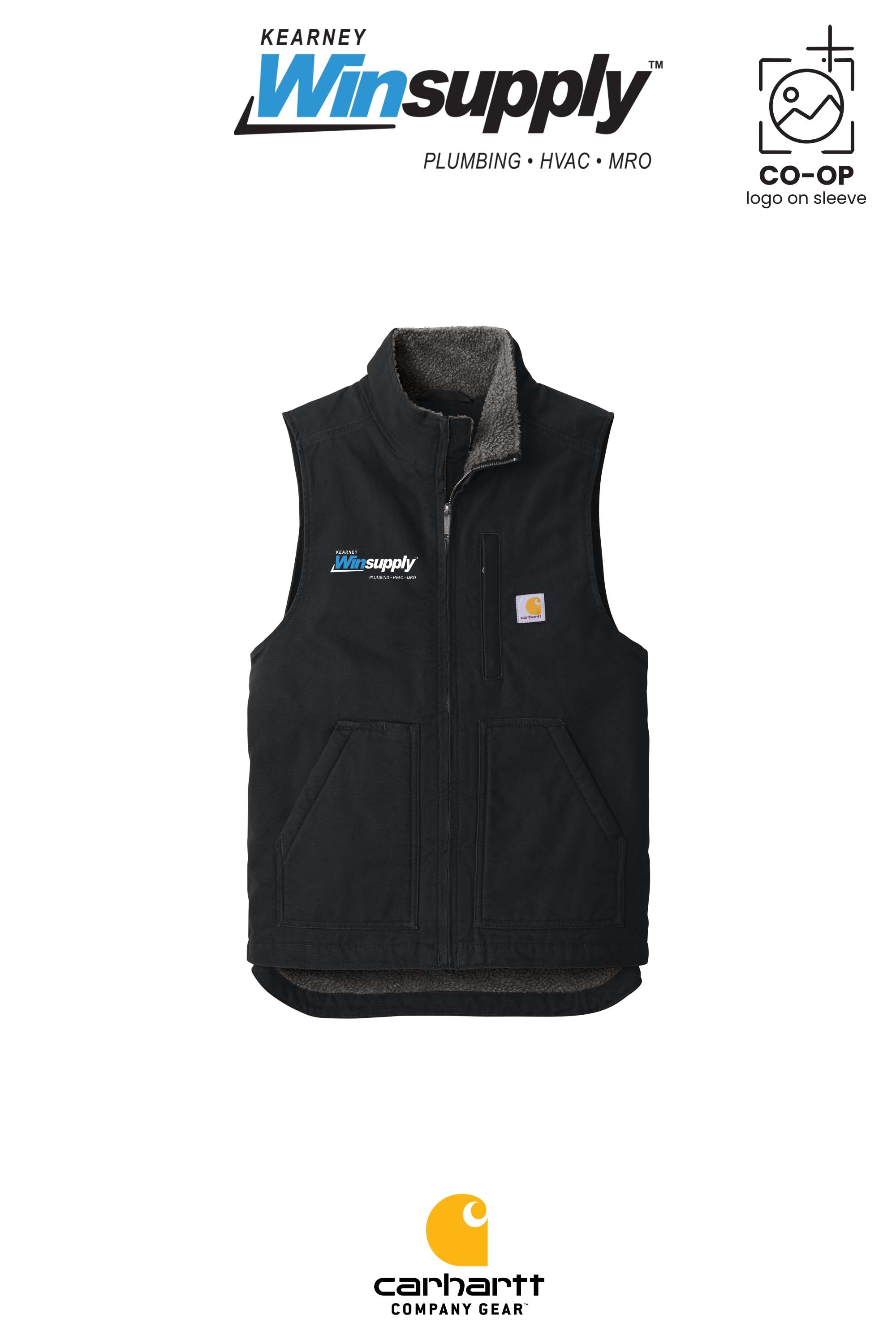 Carhartt® Sherpa-Lined Mock Neck Vest - Kearney Winsupply