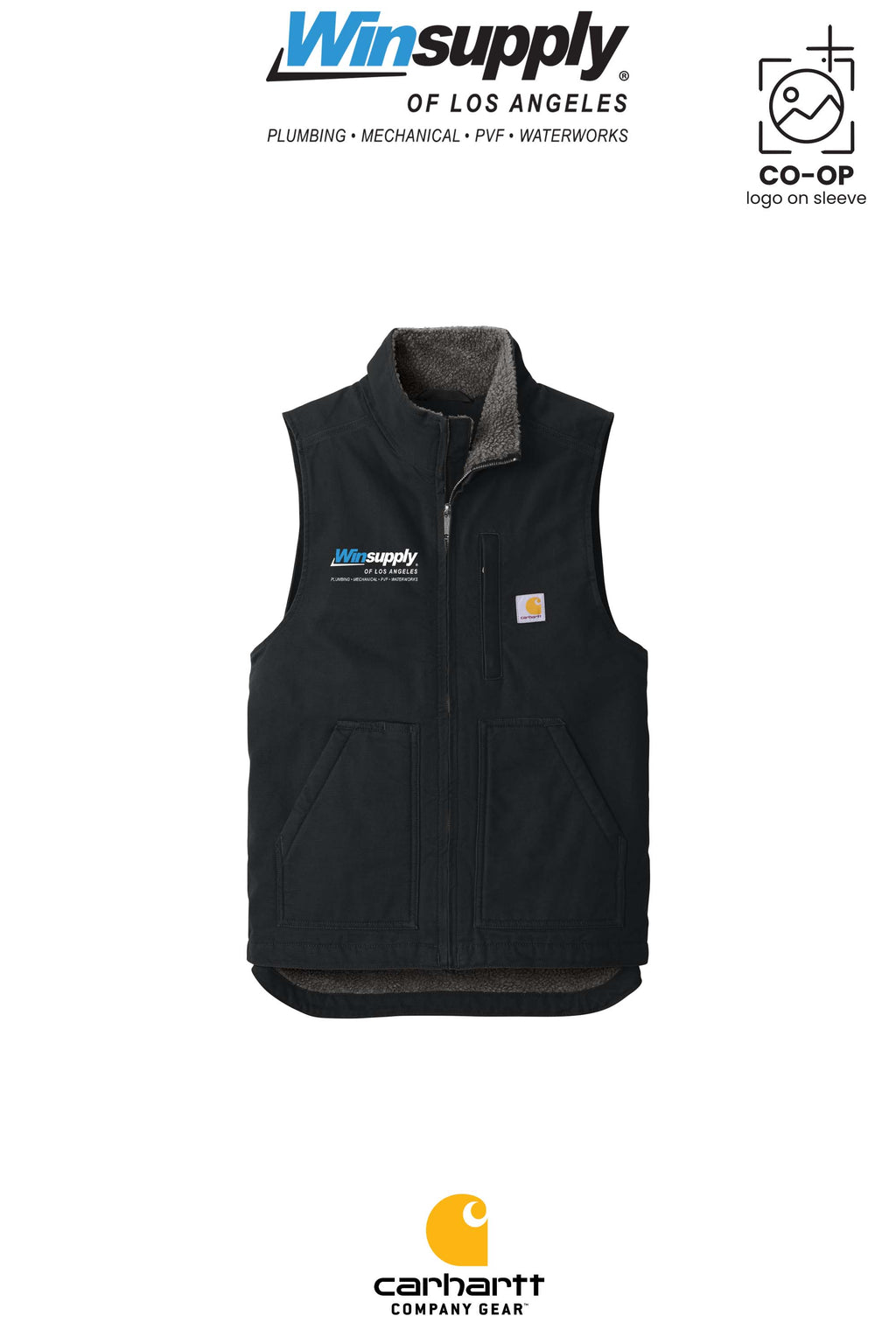 Carhartt® Sherpa-Lined Mock Neck Vest - Winsupply of Los Angeles