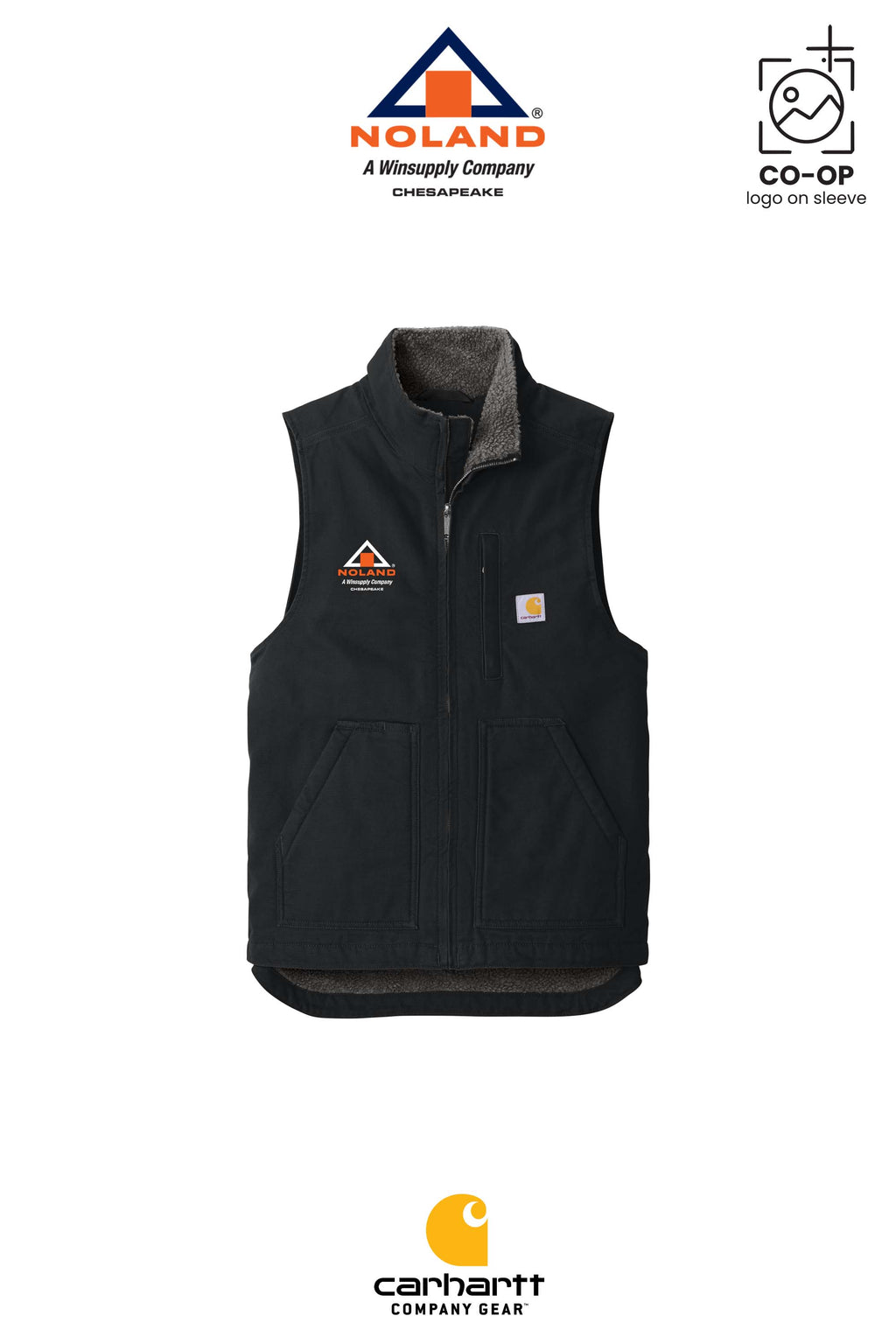Carhartt® Sherpa-Lined Mock Neck Vest - Noland Company Chesapeake