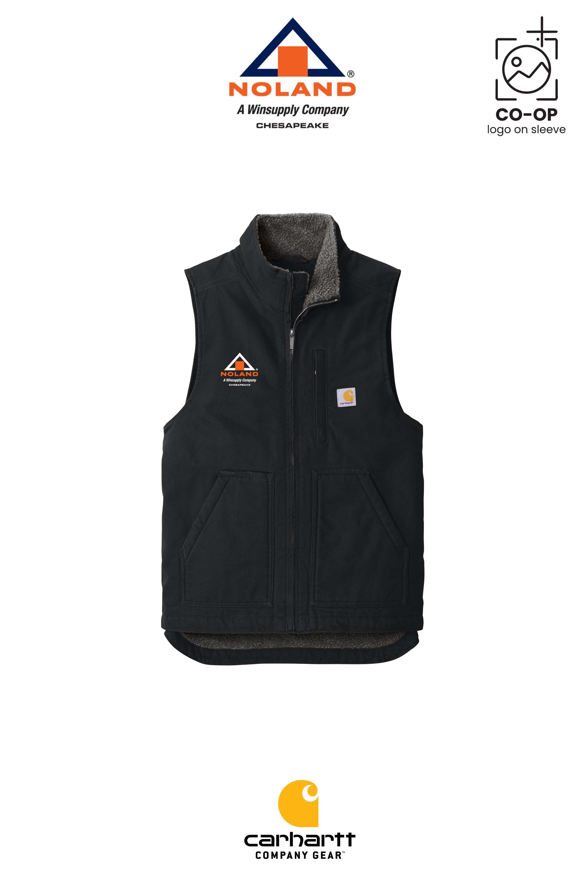 Carhartt® Sherpa-Lined Mock Neck Vest - Noland Company Chesapeake