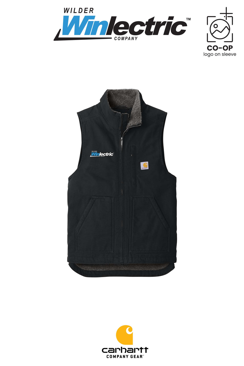 Carhartt® Sherpa-Lined Mock Neck Vest - Wilder Winlectric