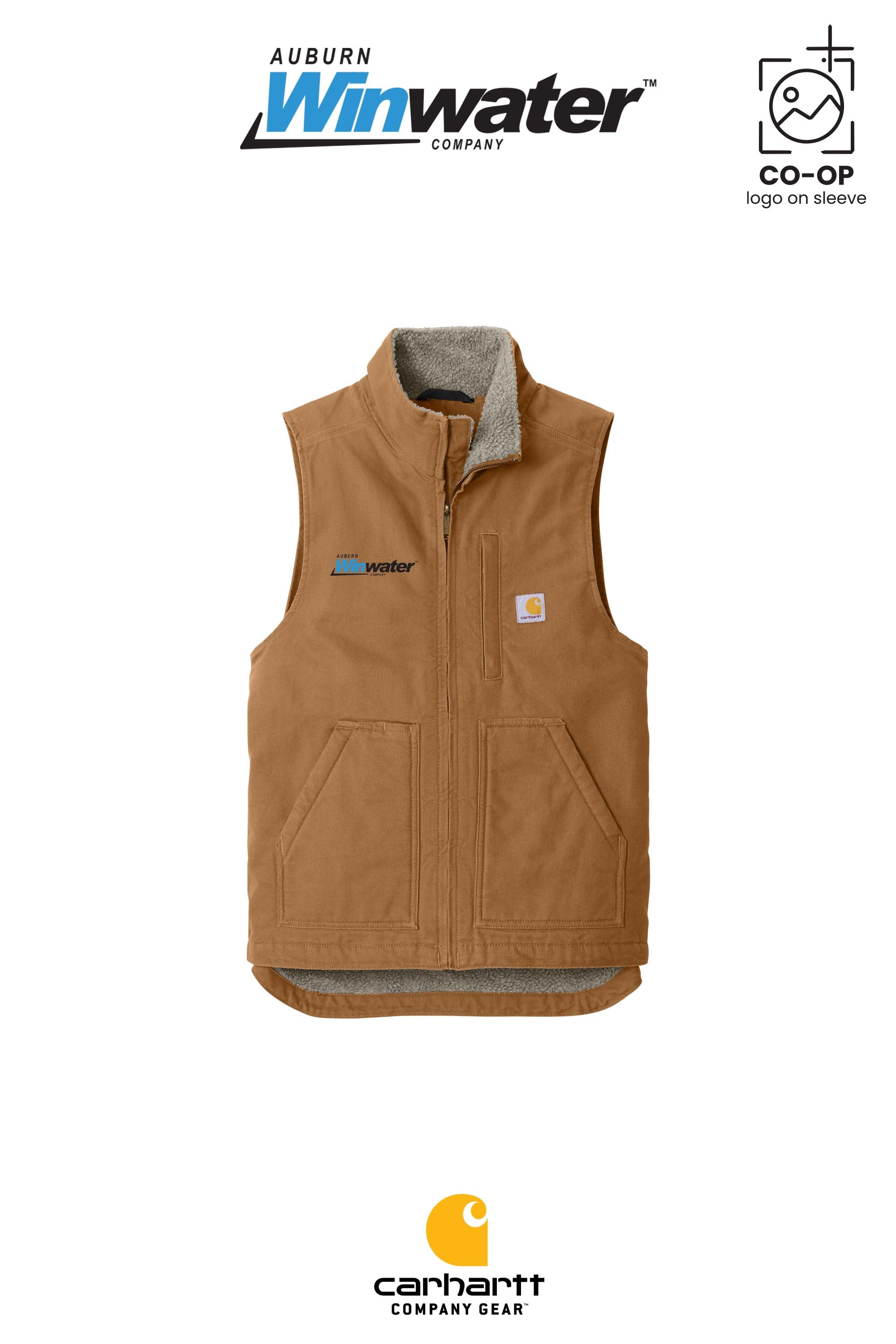 Carhartt® Sherpa-Lined Mock Neck Vest - Auburn Winwater