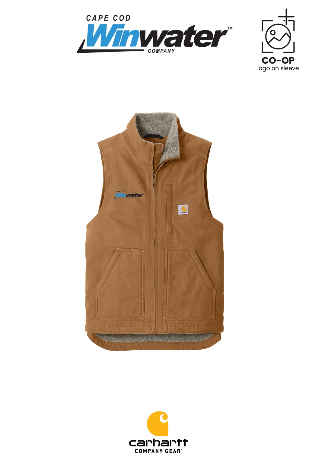 Carhartt® Sherpa-Lined Mock Neck Vest - Winwater Cape Cod