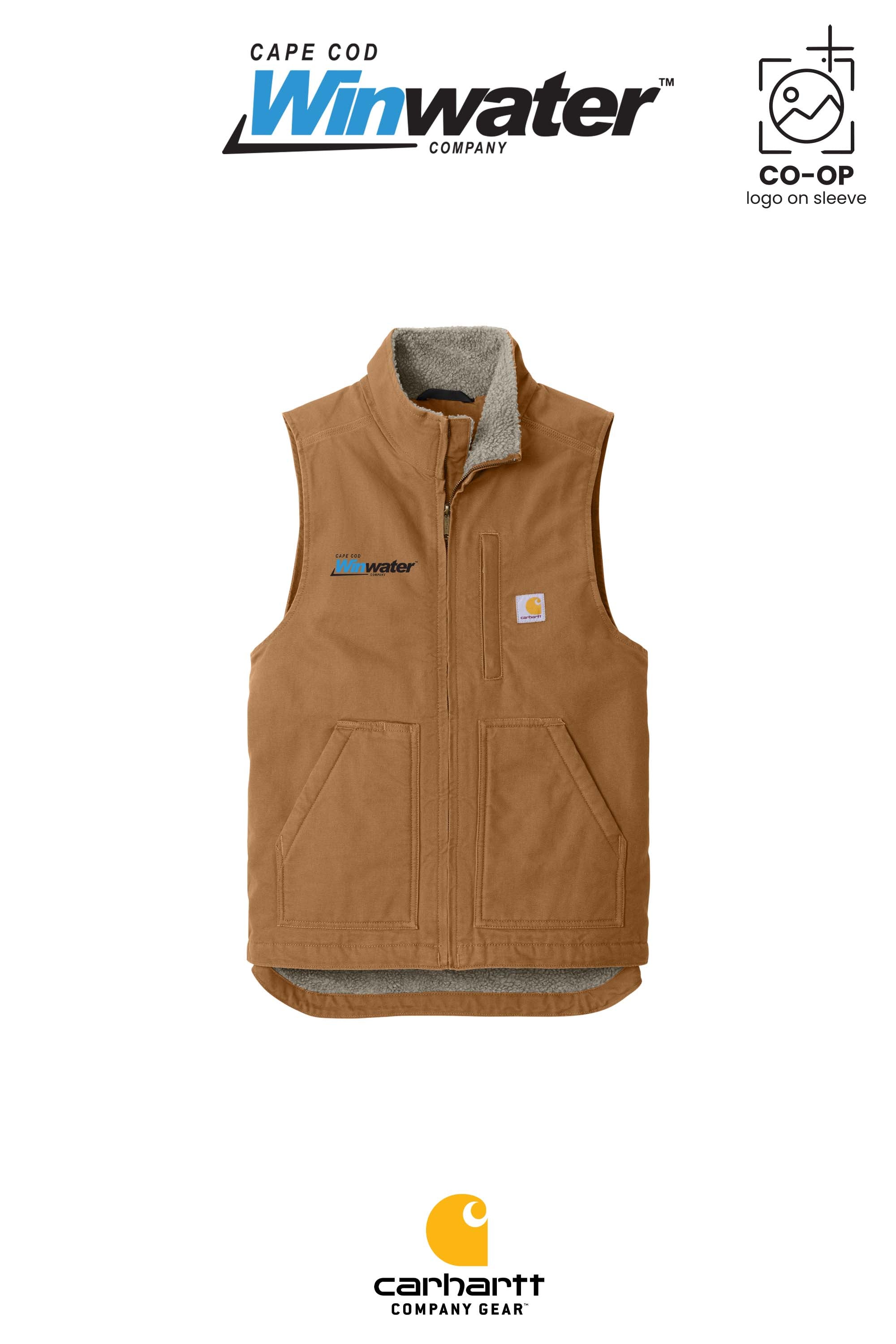 Carhartt® Sherpa-Lined Mock Neck Vest - Winwater Cape Cod
