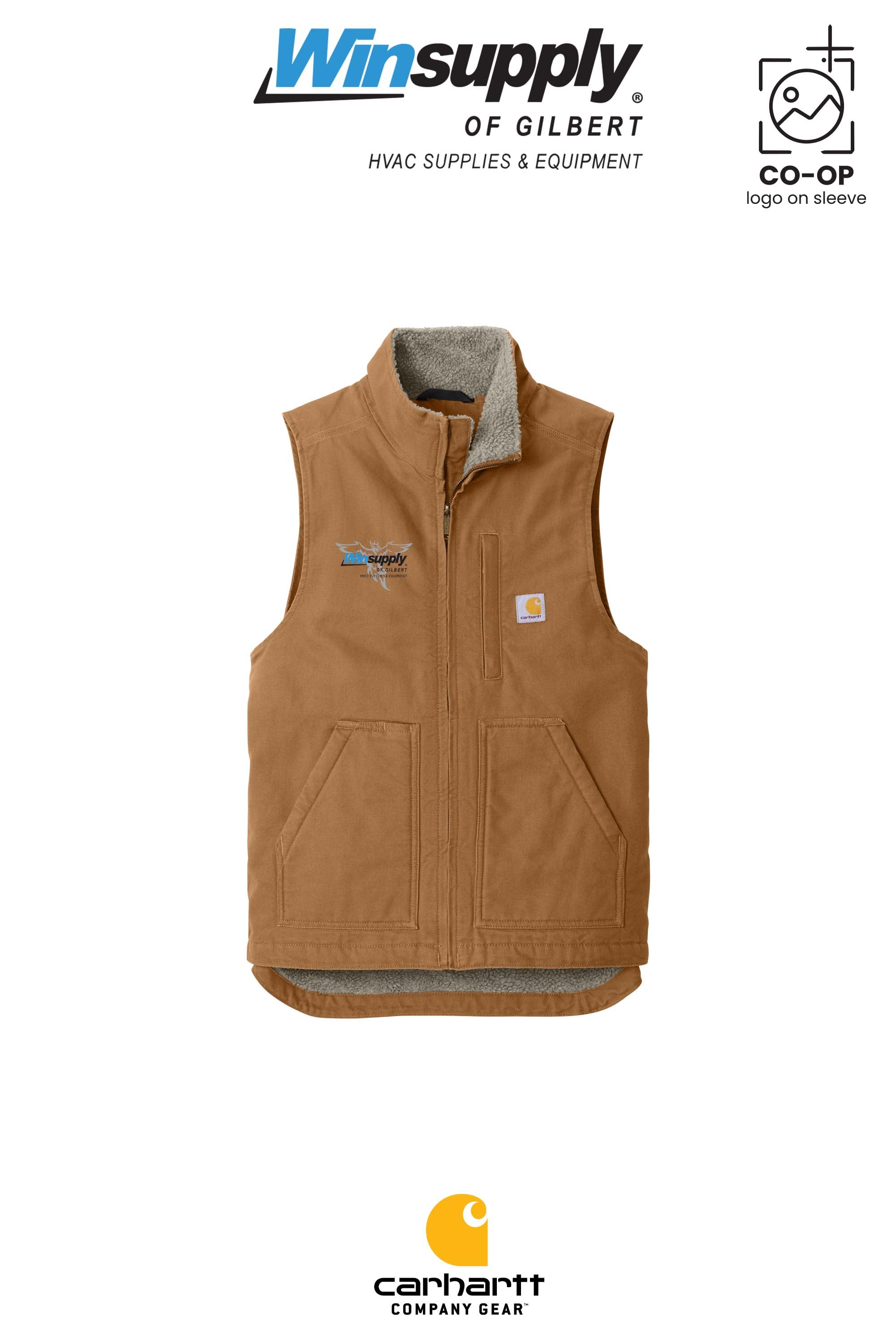 Carhartt® Sherpa-Lined Mock Neck Vest - Winsupply of Gilbert