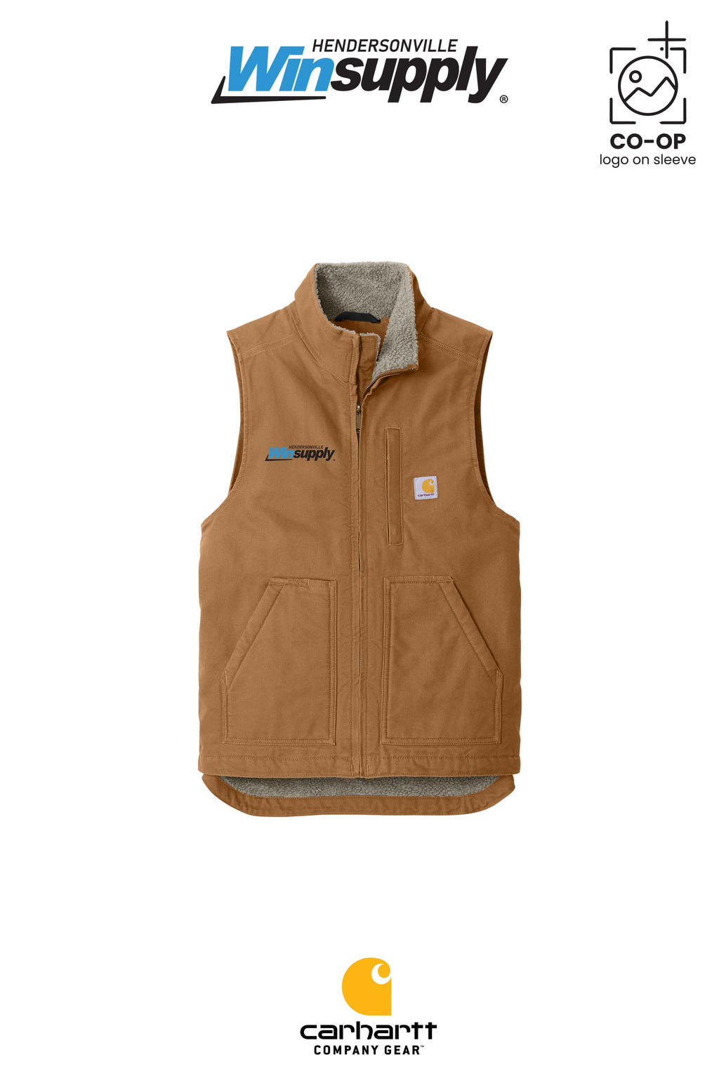 Carhartt® Sherpa-Lined Mock Neck Vest - Winsupply of Hendersonville