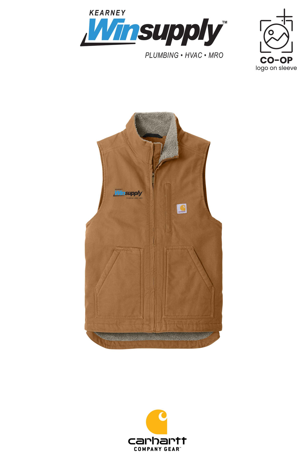 Carhartt® Sherpa-Lined Mock Neck Vest - Kearney Winsupply