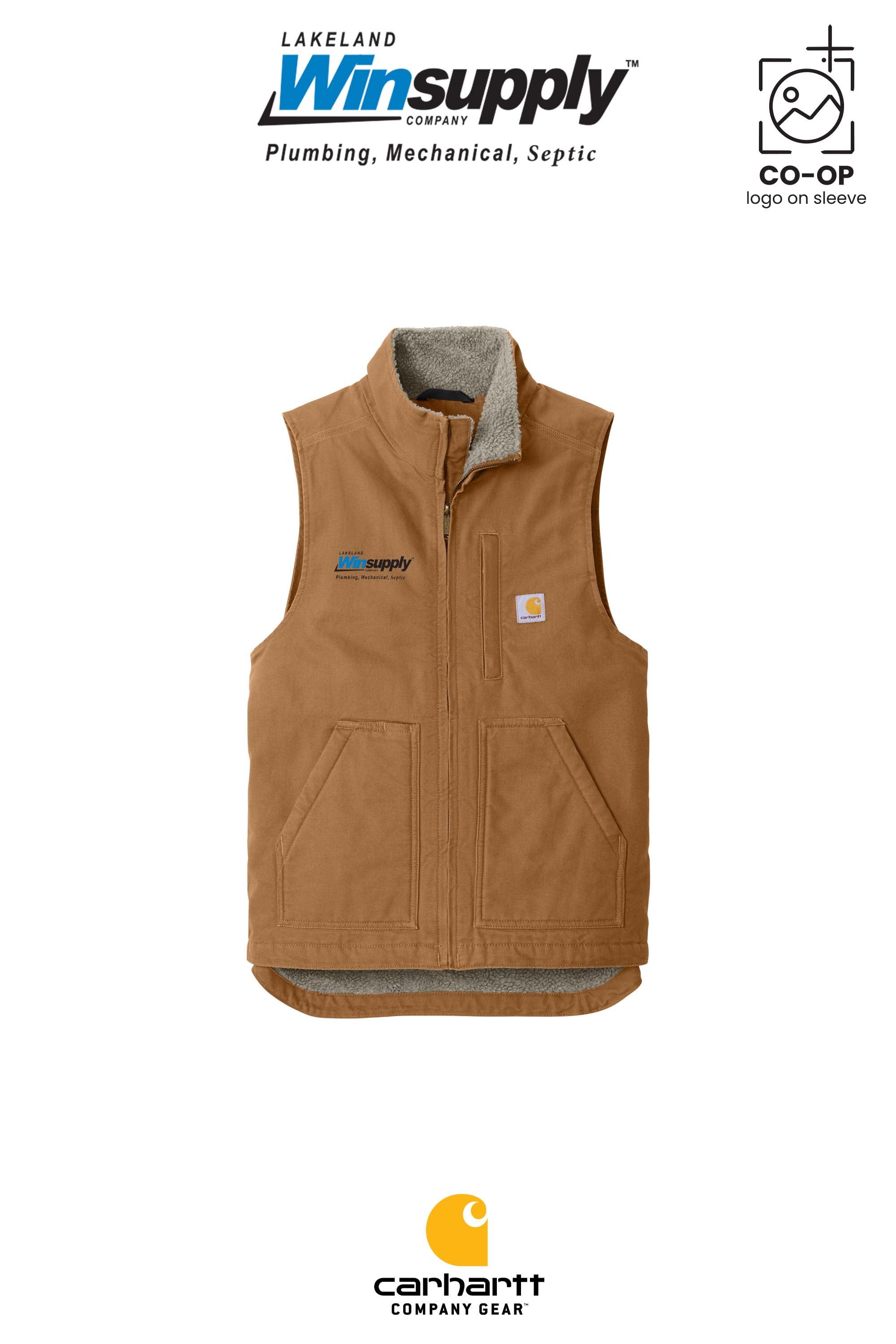 Carhartt® Sherpa-Lined Mock Neck Vest - Lakeland Winsupply