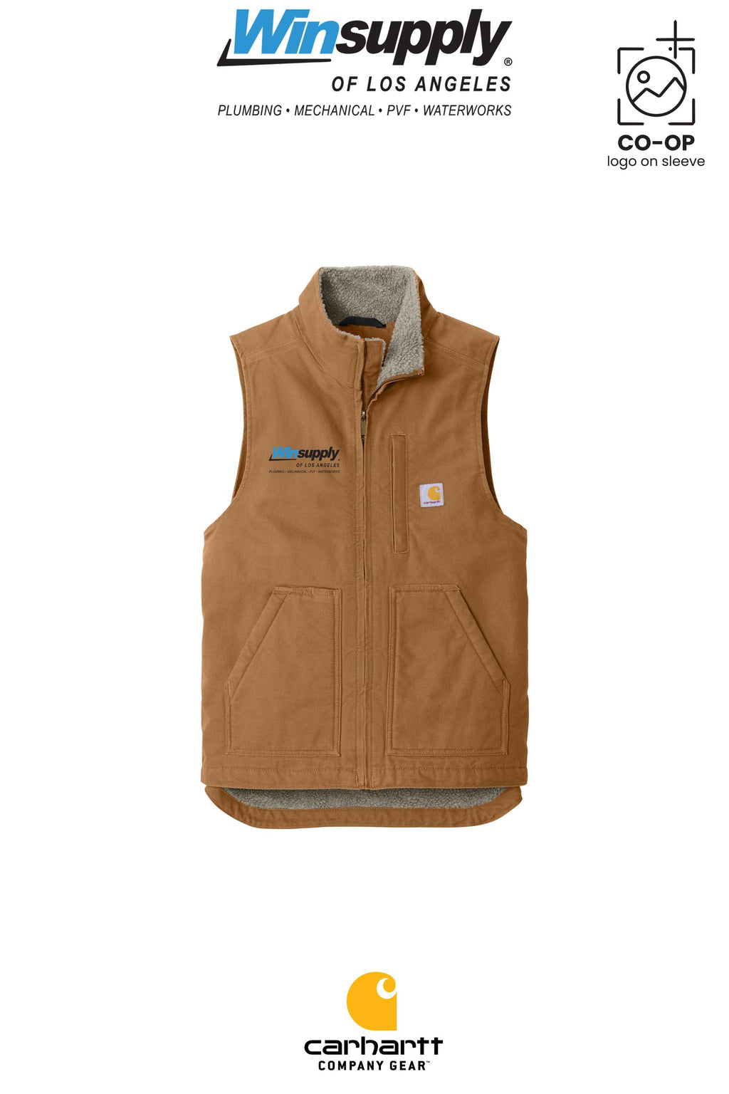 Carhartt® Sherpa-Lined Mock Neck Vest - Winsupply of Los Angeles