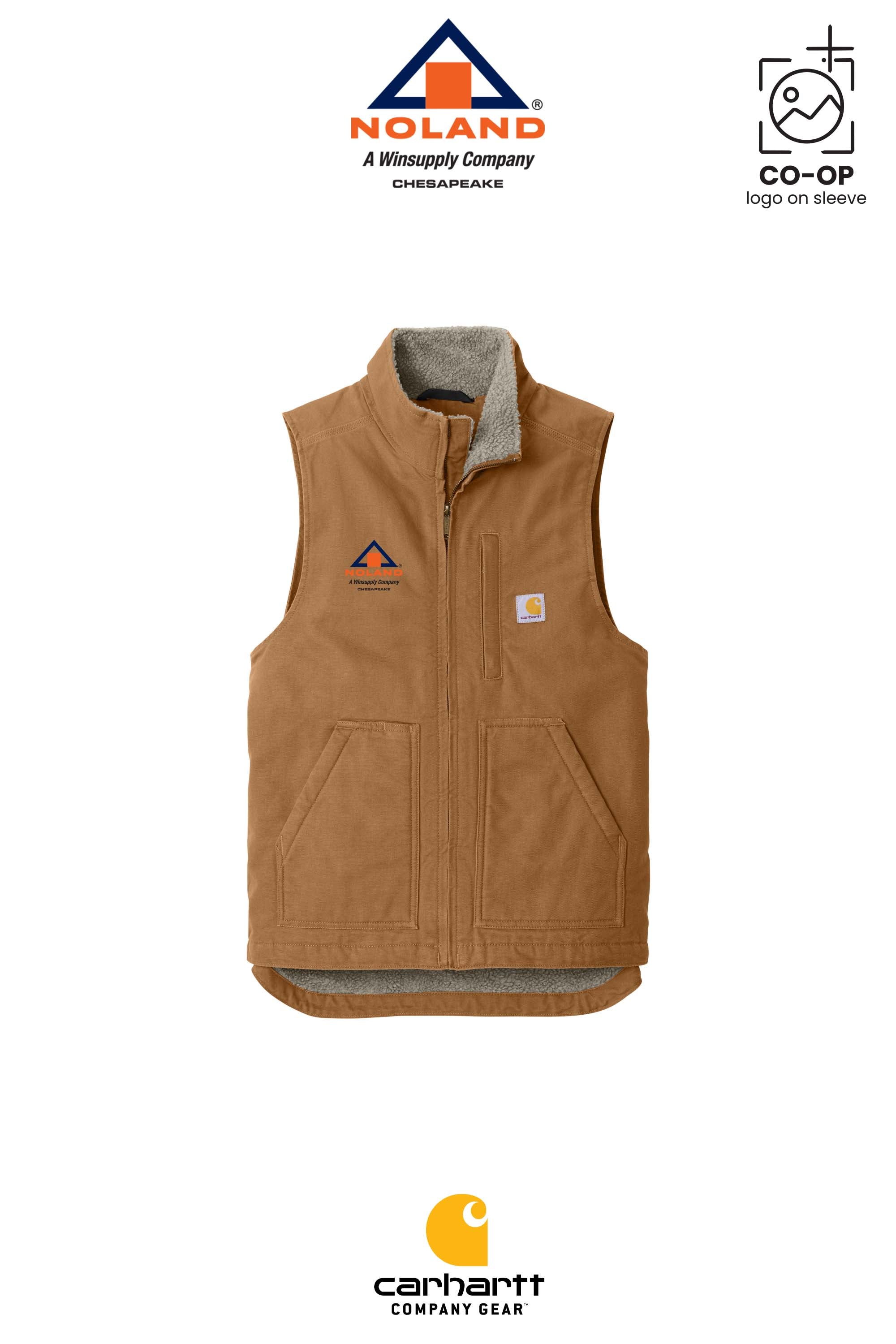 Carhartt® Sherpa-Lined Mock Neck Vest - Noland Company Chesapeake