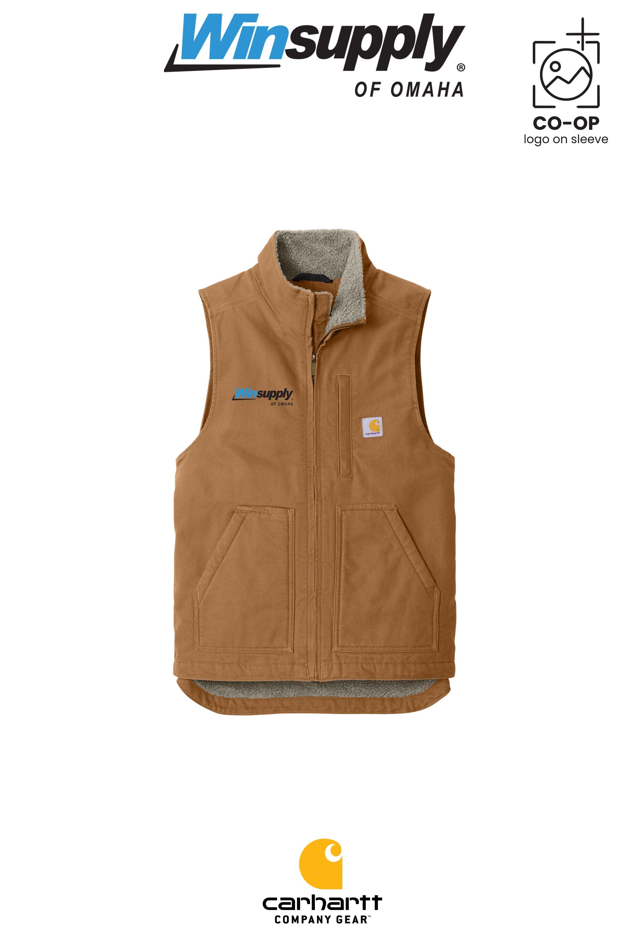 Carhartt® Sherpa-Lined Mock Neck Vest - Winsupply of Omaha