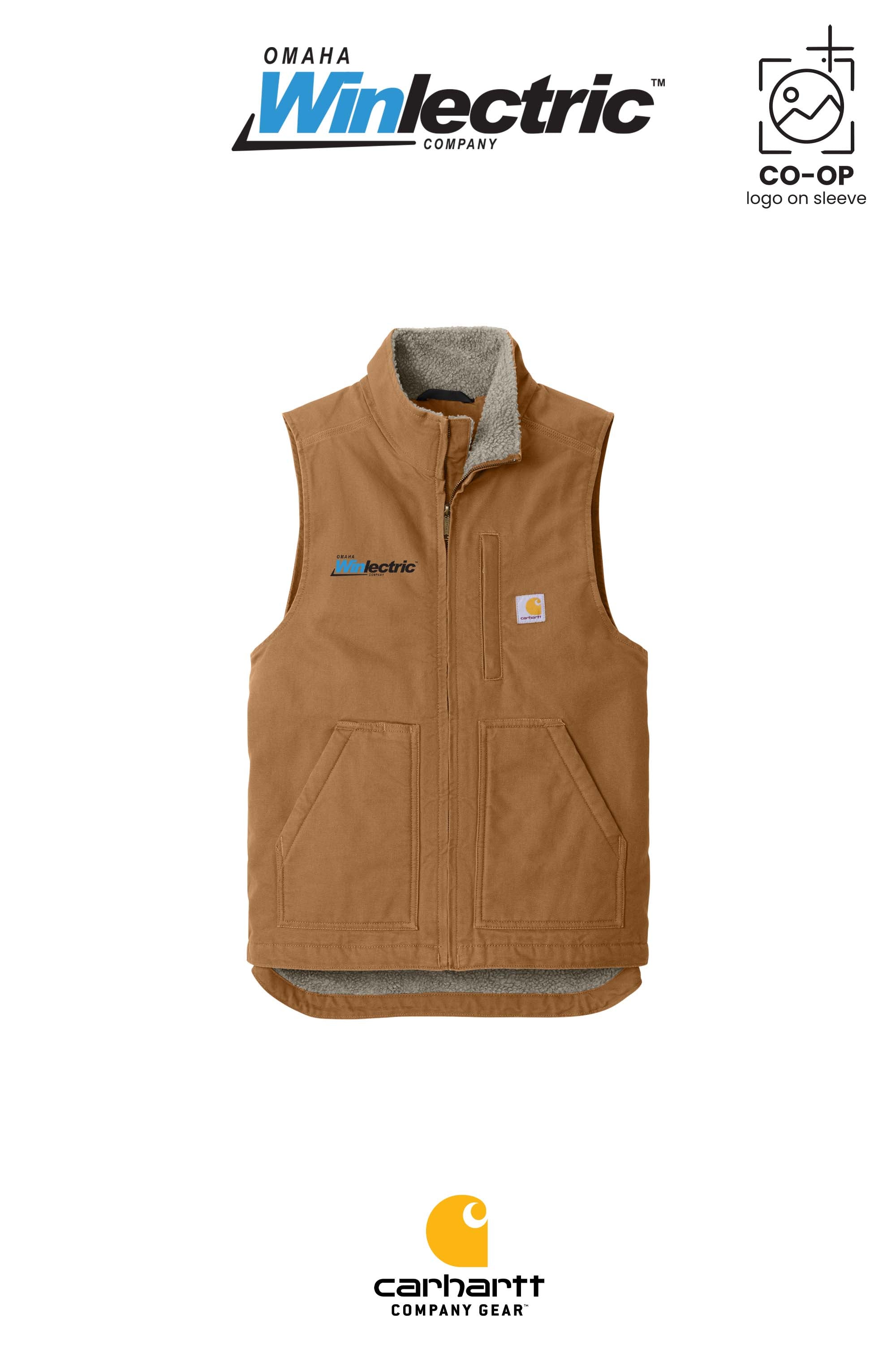 Carhartt® Sherpa-Lined Mock Neck Vest - Omaha Winlectric