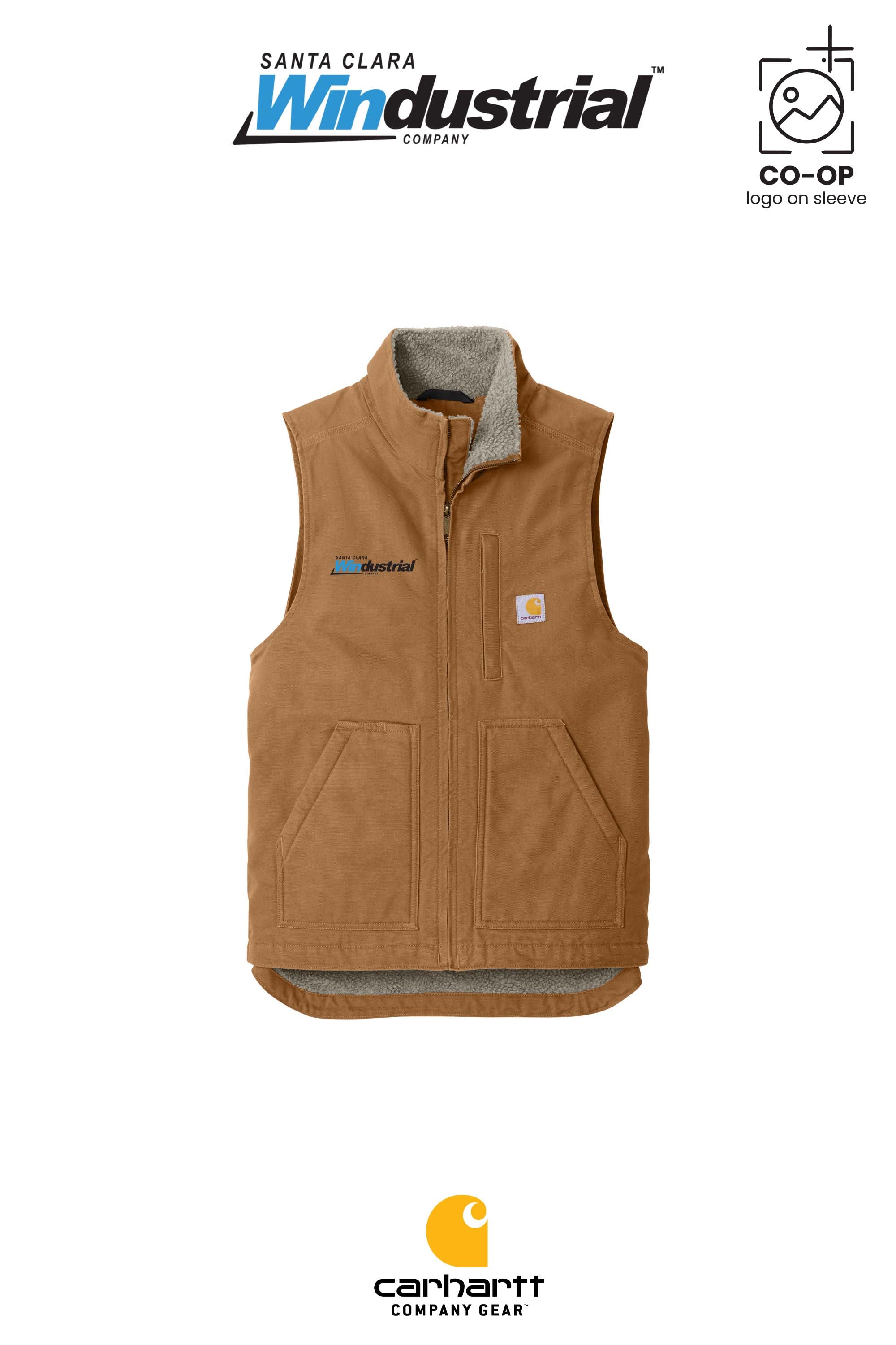 Carhartt® Sherpa-Lined Mock Neck Vest - Santa Clara Windustrial