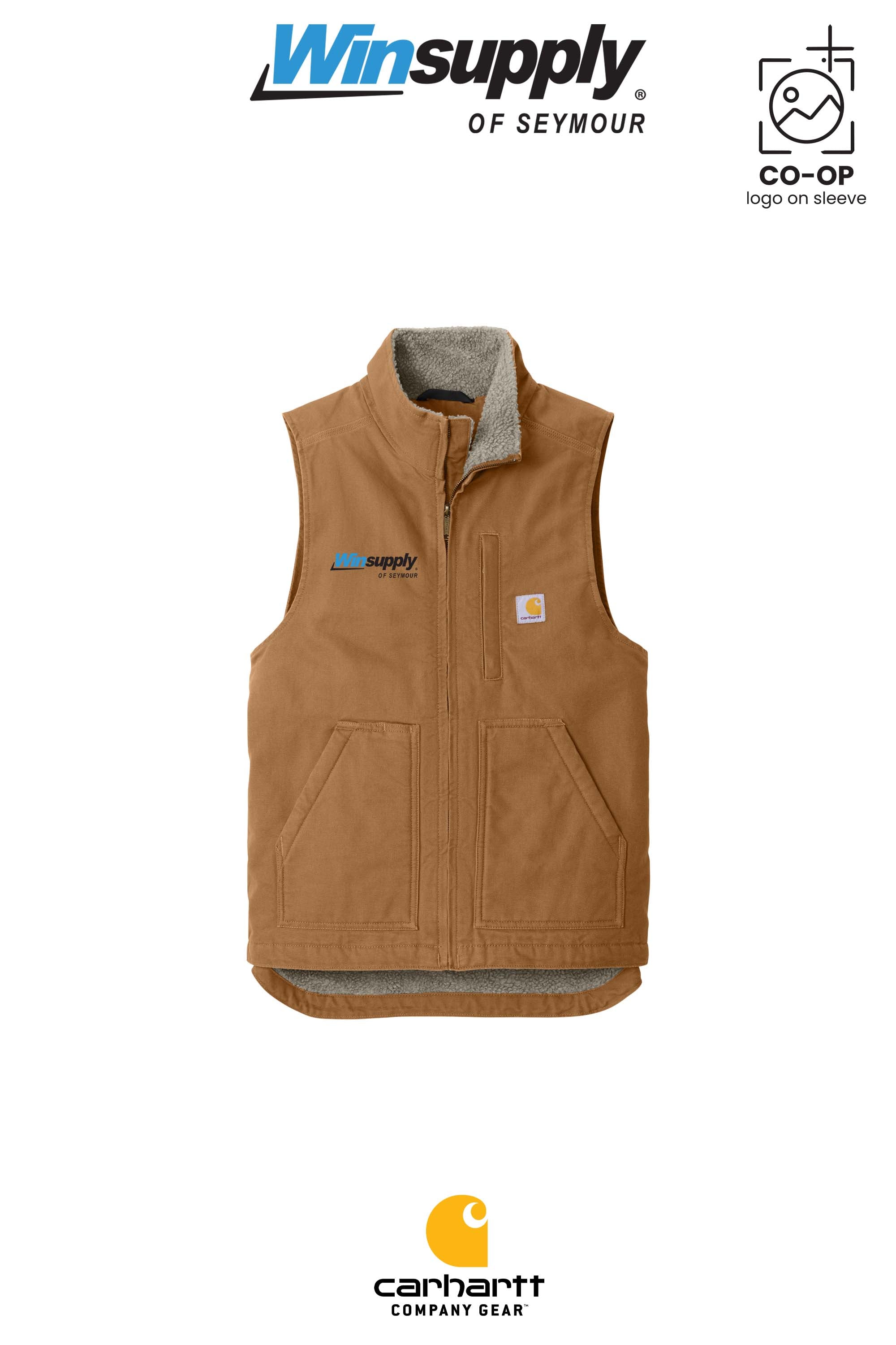 Carhartt® Sherpa-Lined Mock Neck Vest - Winsupply of Seymour IN