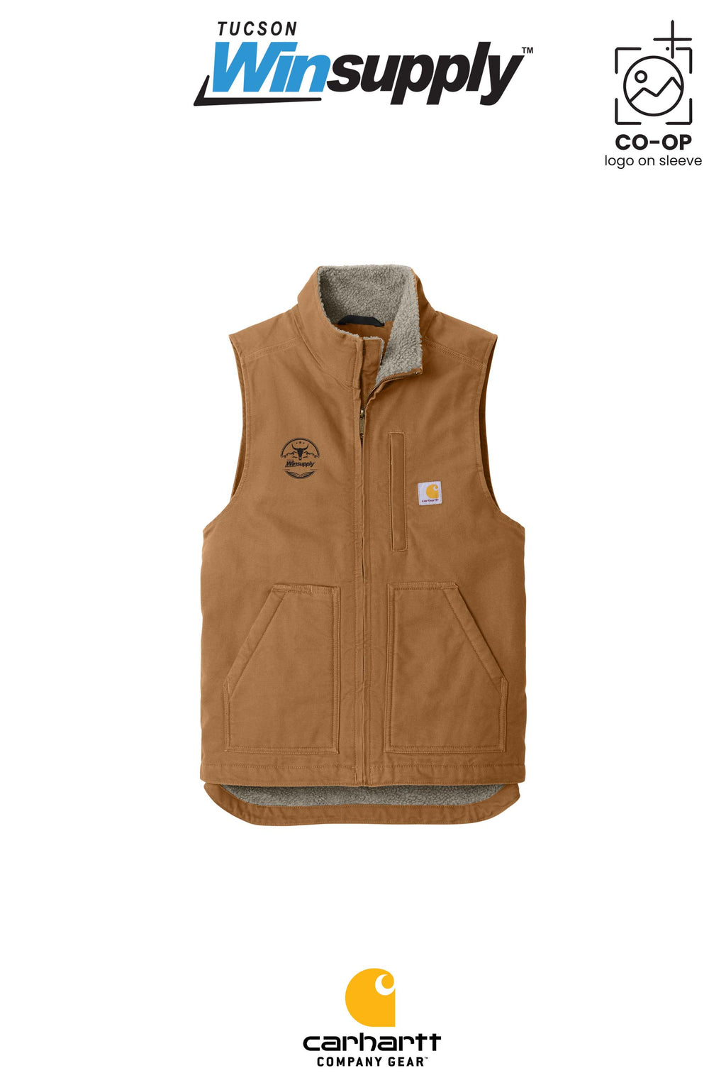 Carhartt® Sherpa-Lined Mock Neck Vest - Winsupply Tucson AZ
