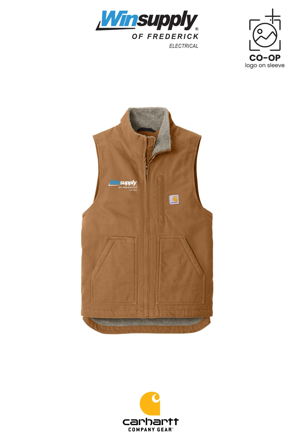 Carhartt® Sherpa-Lined Mock Neck Vest - Winsupply of Frederick