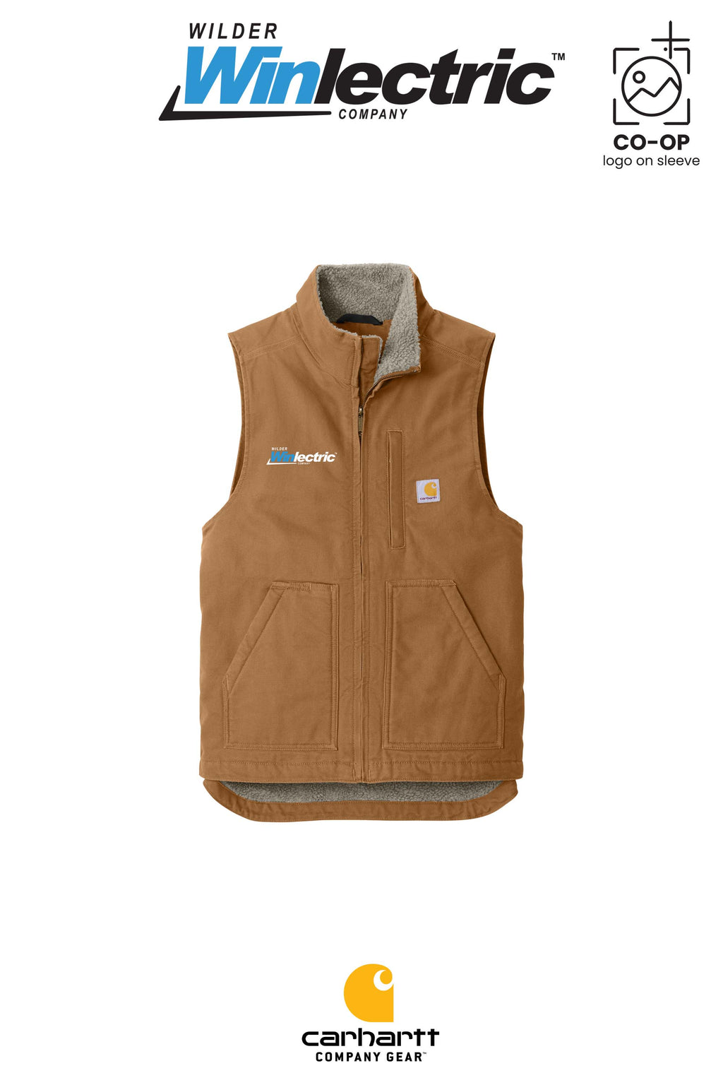 Carhartt® Sherpa-Lined Mock Neck Vest - Wilder Winlectric