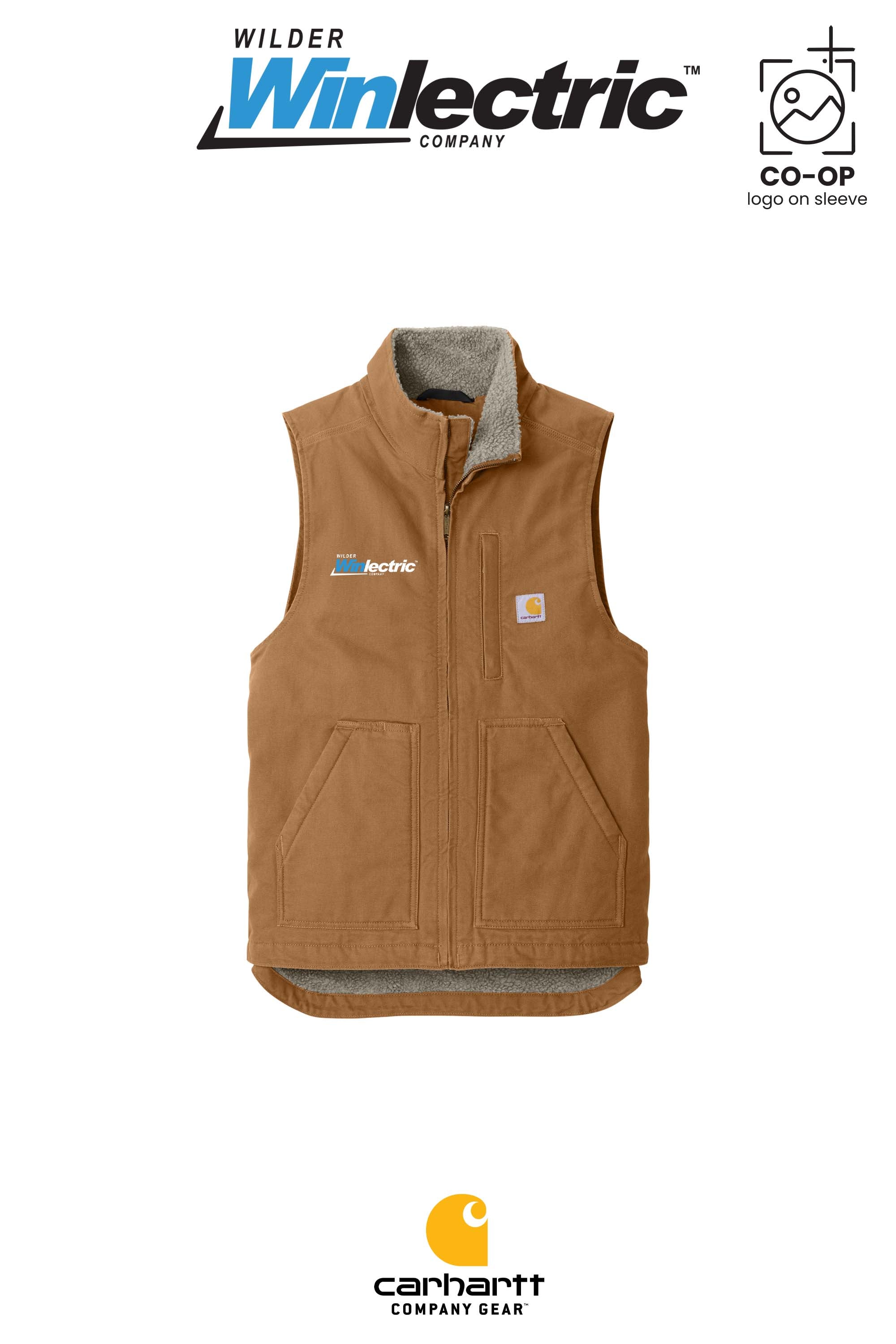 Carhartt® Sherpa-Lined Mock Neck Vest - Wilder Winlectric