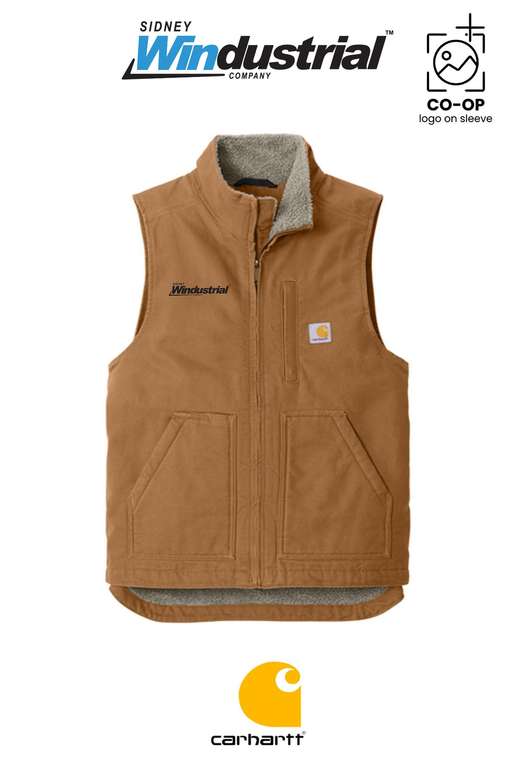 Carhartt® Sherpa-Lined Mock Neck Vest - Sidney Windustrial