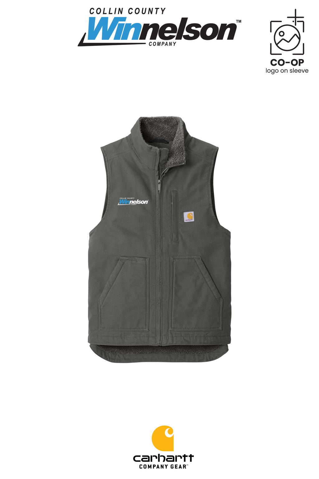 Carhartt® Sherpa-Lined Mock Neck Vest - Collin County Winnelson