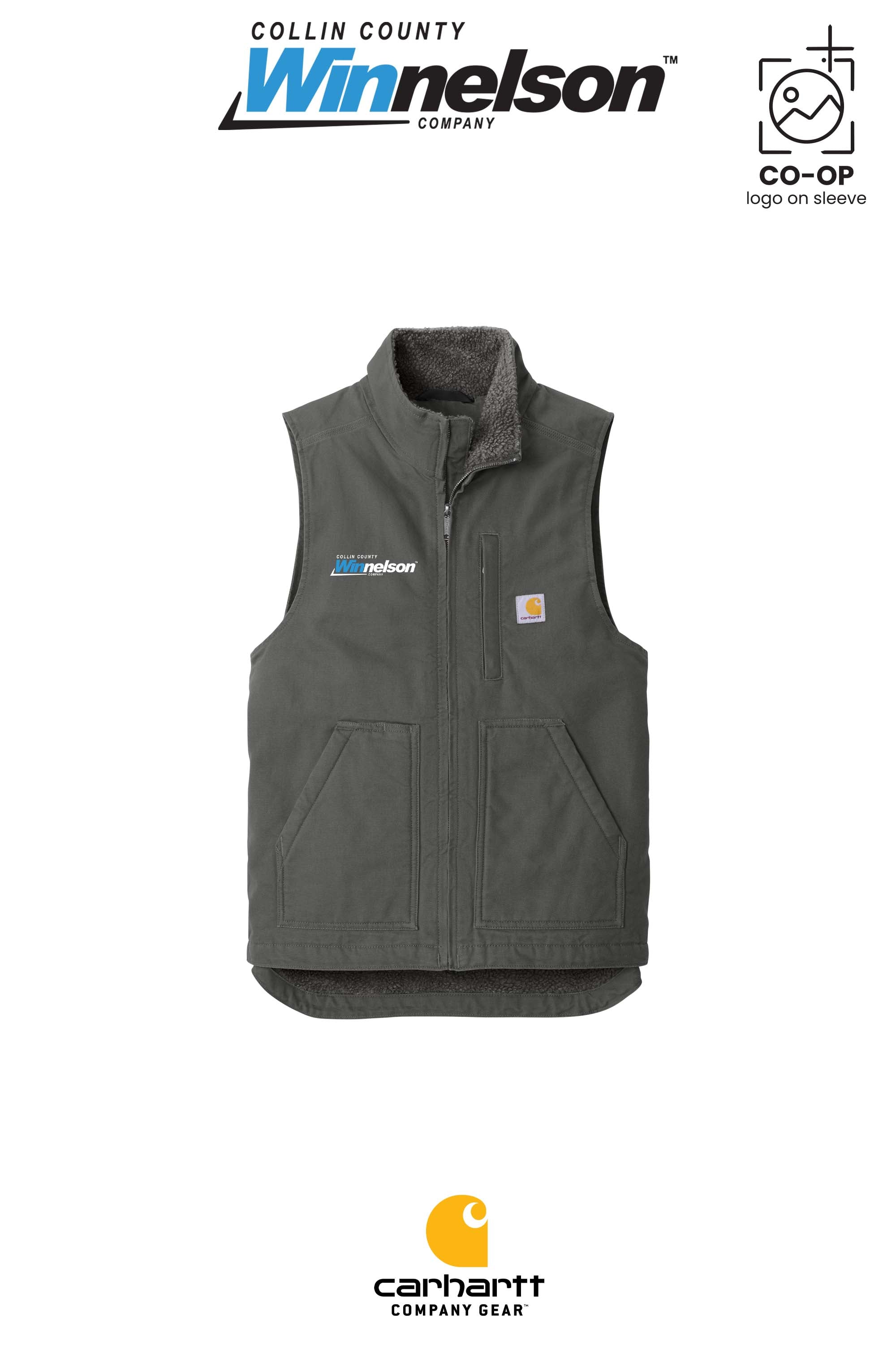 Carhartt® Sherpa-Lined Mock Neck Vest - Collin County Winnelson