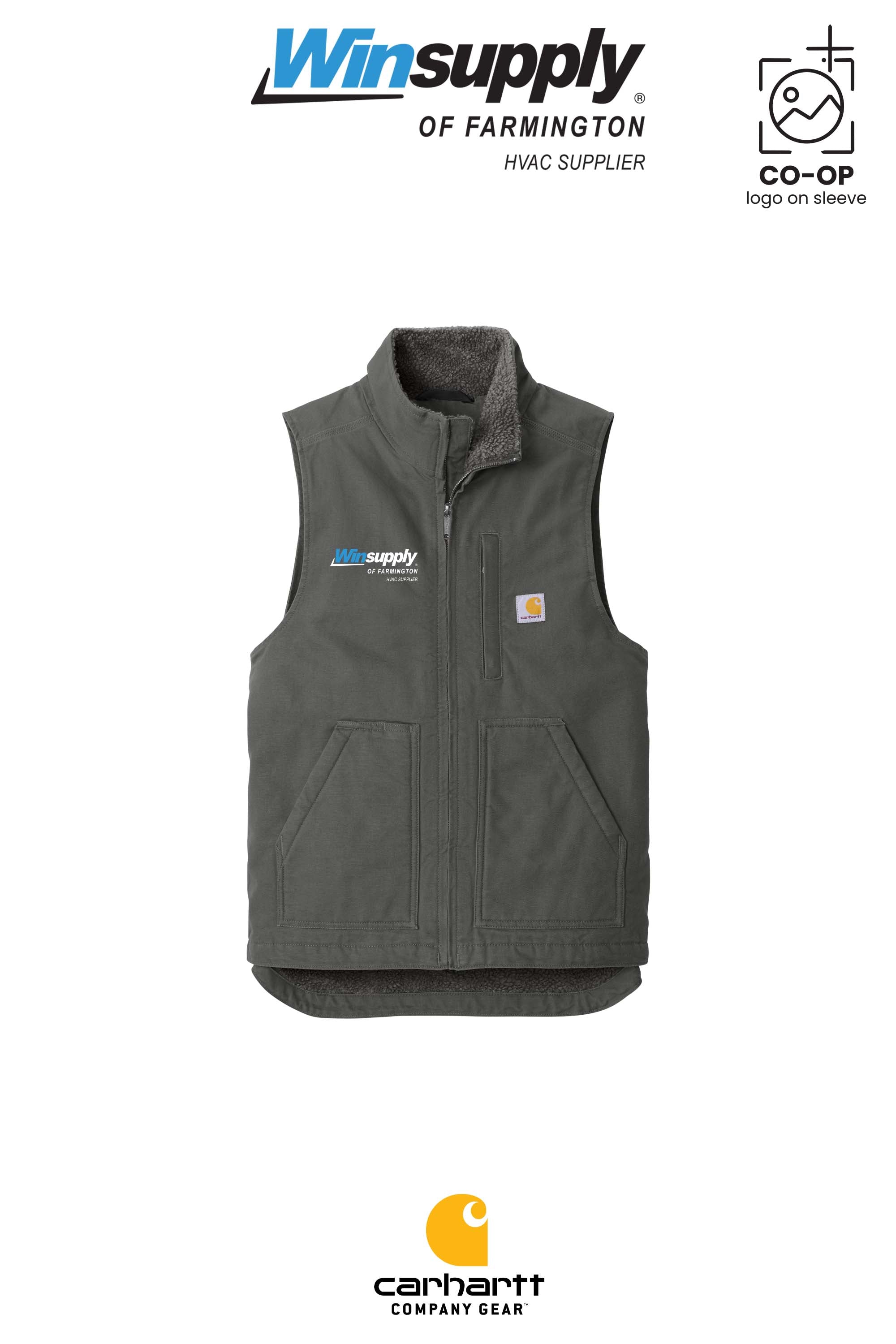 Carhartt® Sherpa-Lined Mock Neck Vest - Winsupply of Farmington