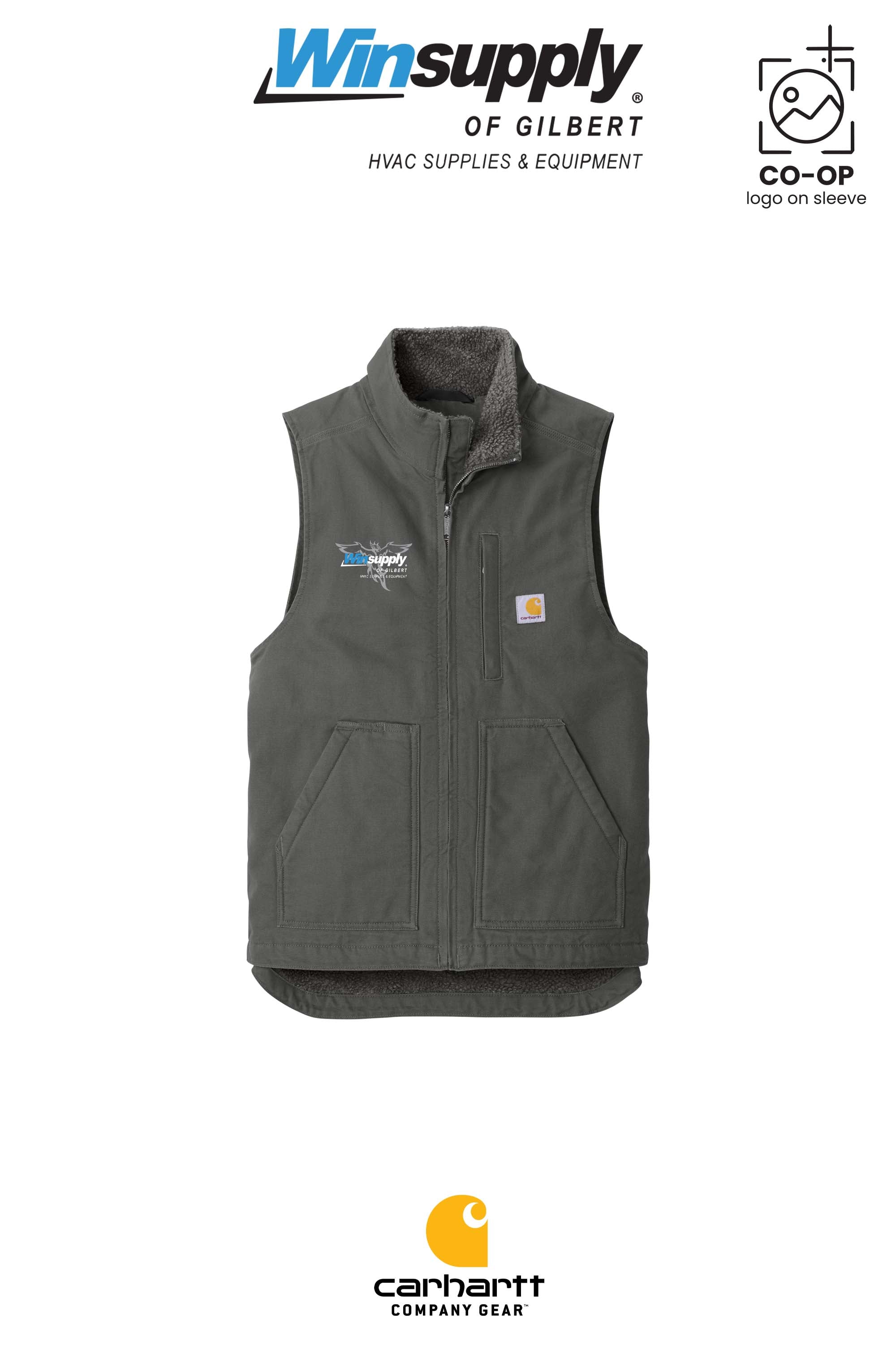 Carhartt® Sherpa-Lined Mock Neck Vest - Winsupply of Gilbert