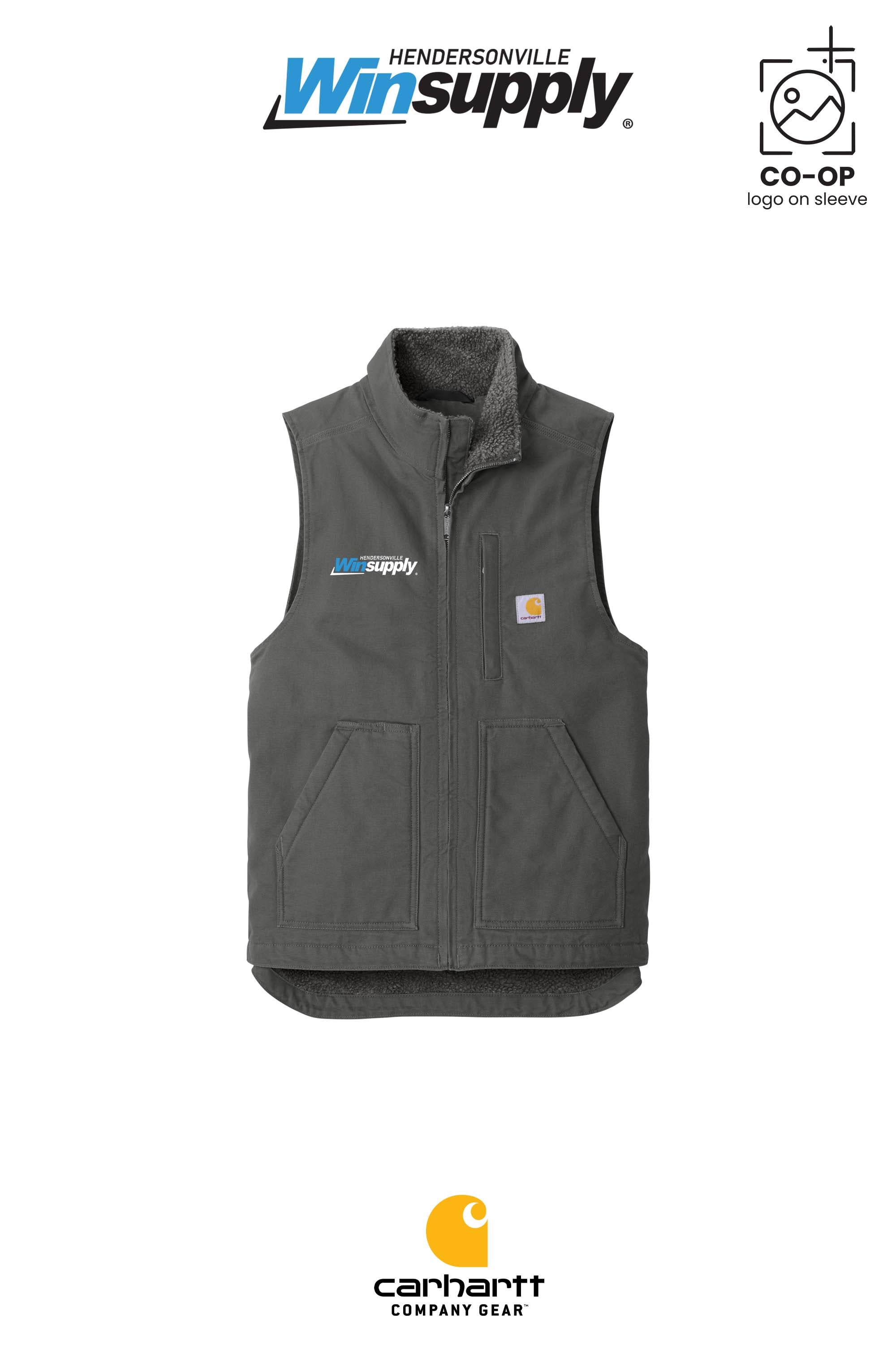 Carhartt® Sherpa-Lined Mock Neck Vest - Winsupply of Hendersonville