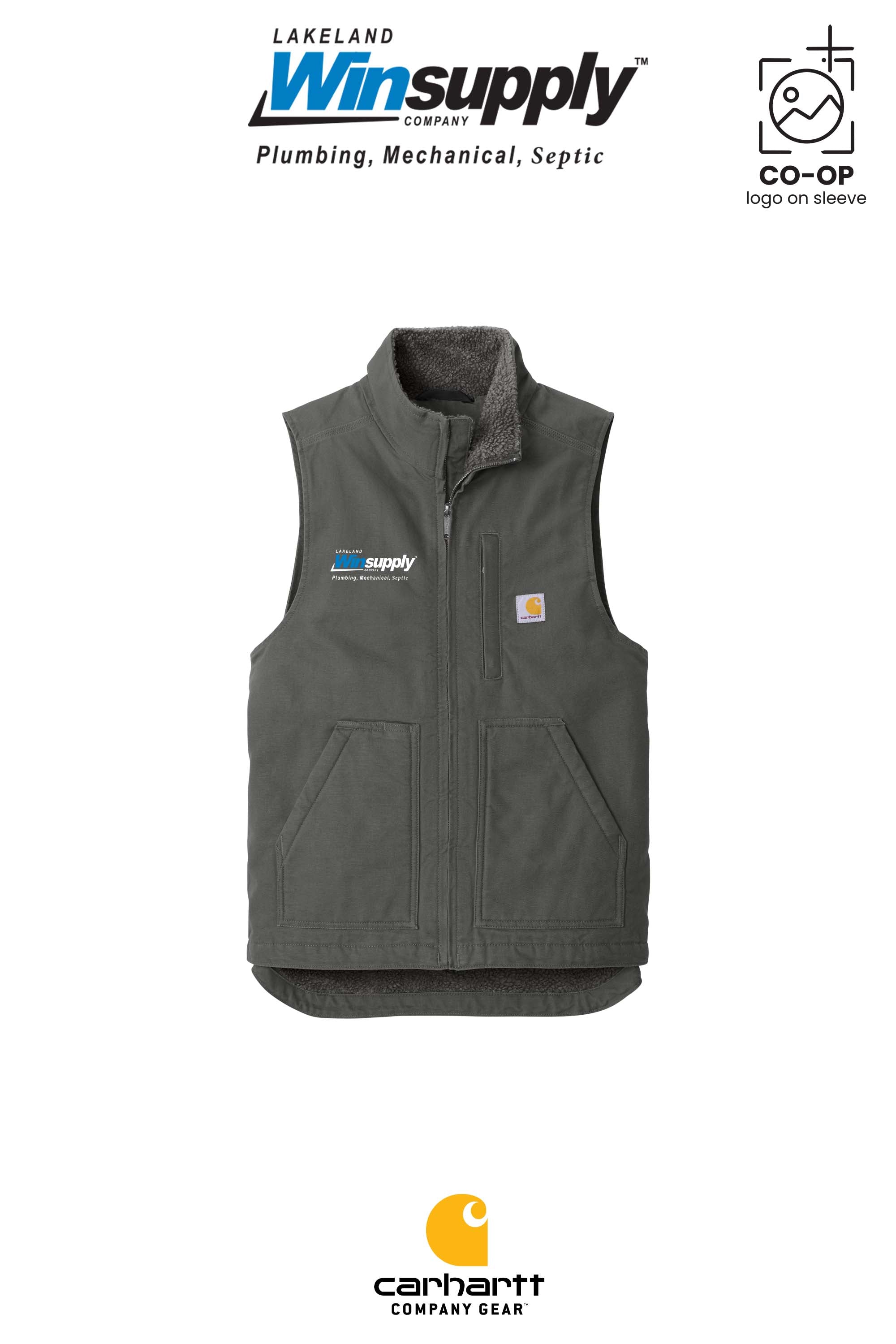 Carhartt® Sherpa-Lined Mock Neck Vest - Lakeland Winsupply