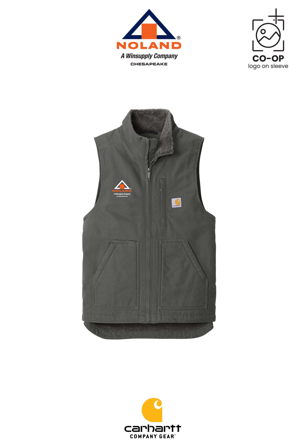 Carhartt® Sherpa-Lined Mock Neck Vest - Noland Company Chesapeake