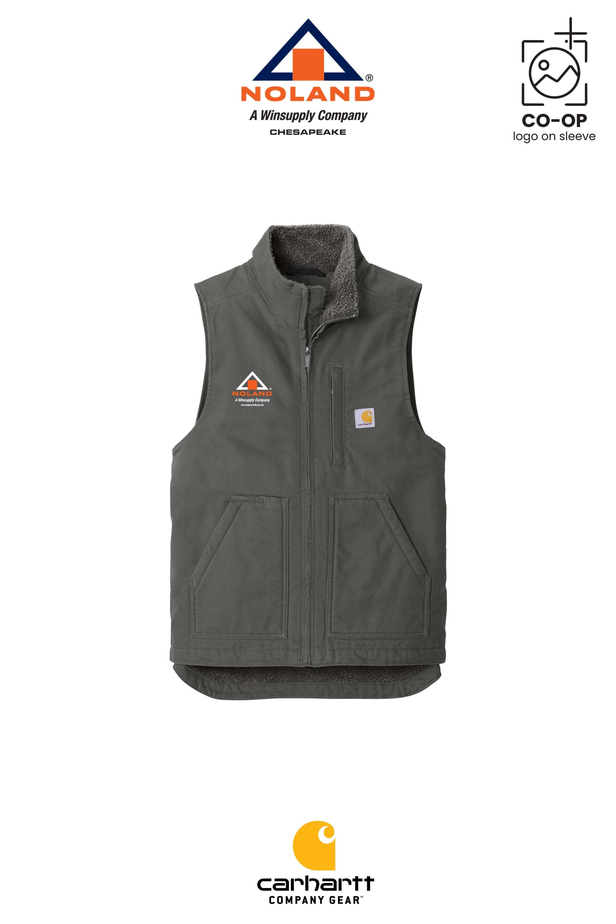 Carhartt® Sherpa-Lined Mock Neck Vest - Noland Company Chesapeake