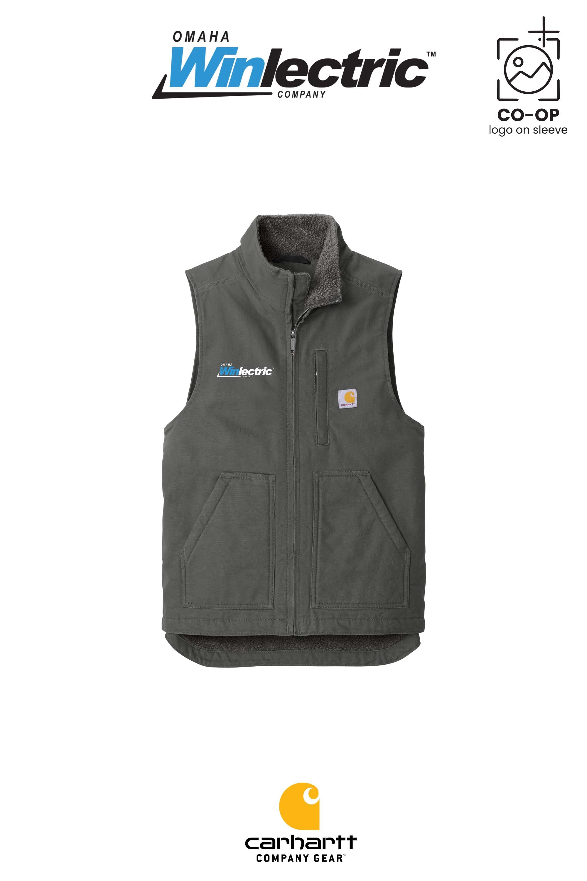 Carhartt® Sherpa-Lined Mock Neck Vest - Omaha Winlectric