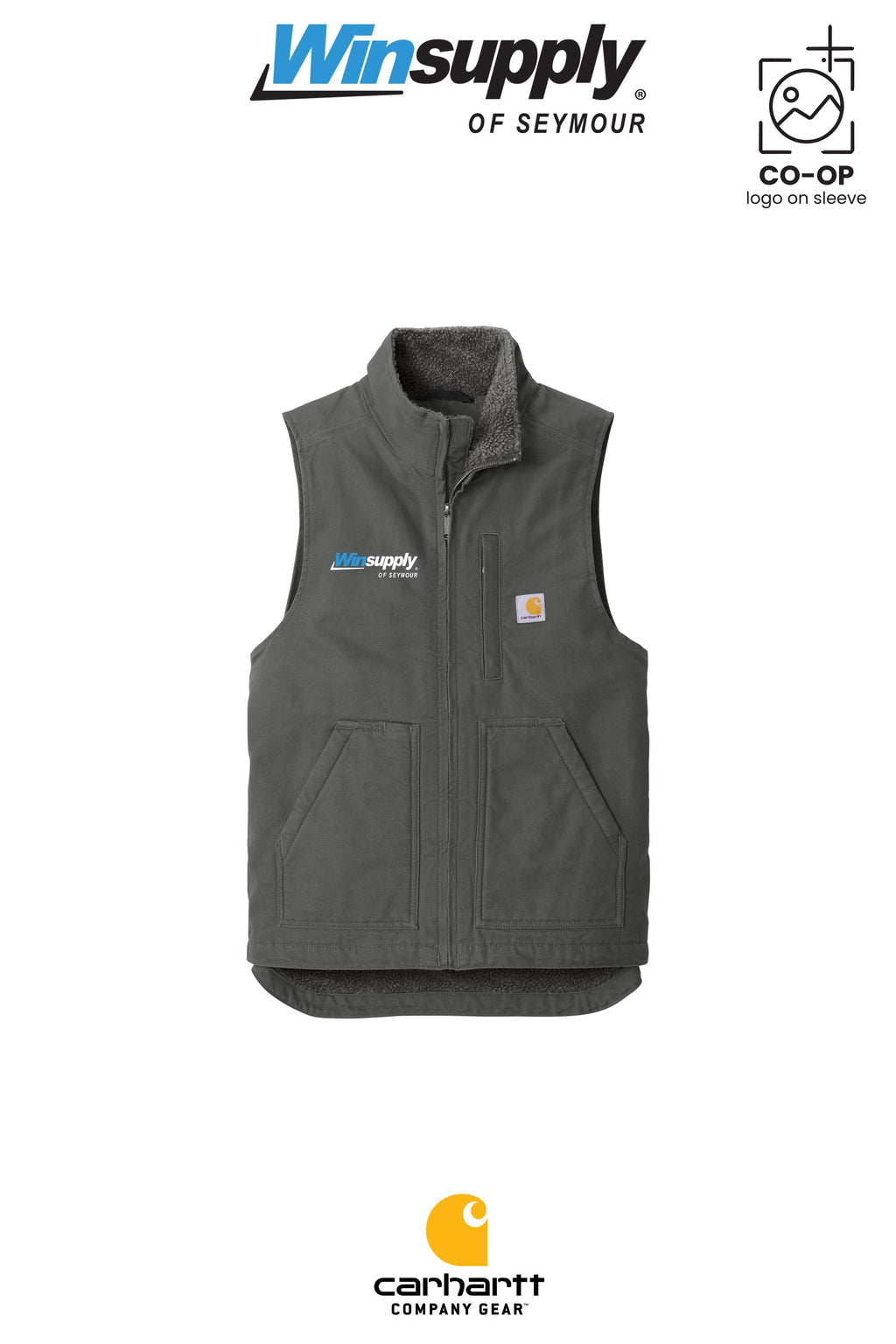 Carhartt® Sherpa-Lined Mock Neck Vest - Winsupply of Seymour IN