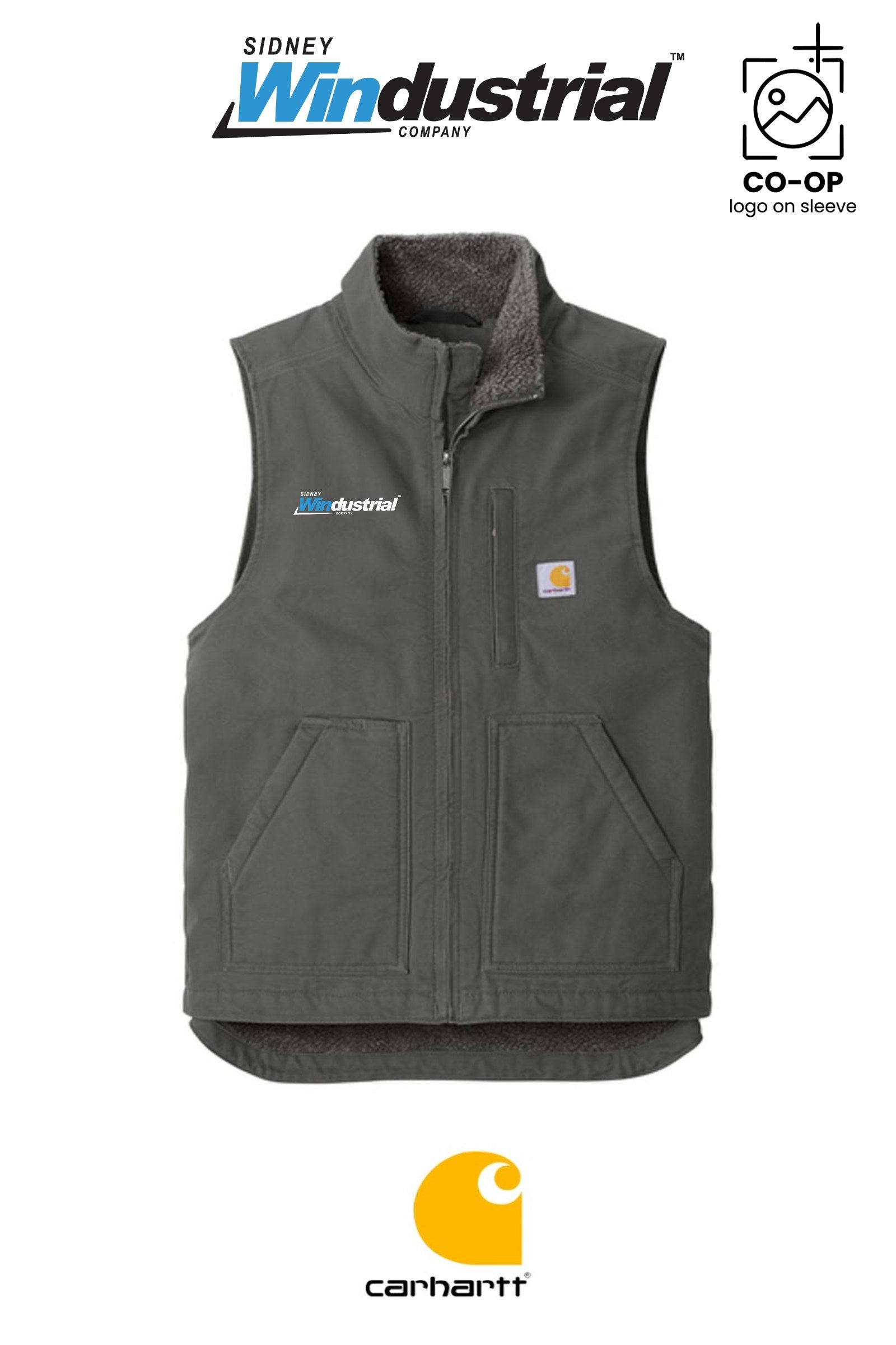 Carhartt® Sherpa-Lined Mock Neck Vest - Sidney Windustrial