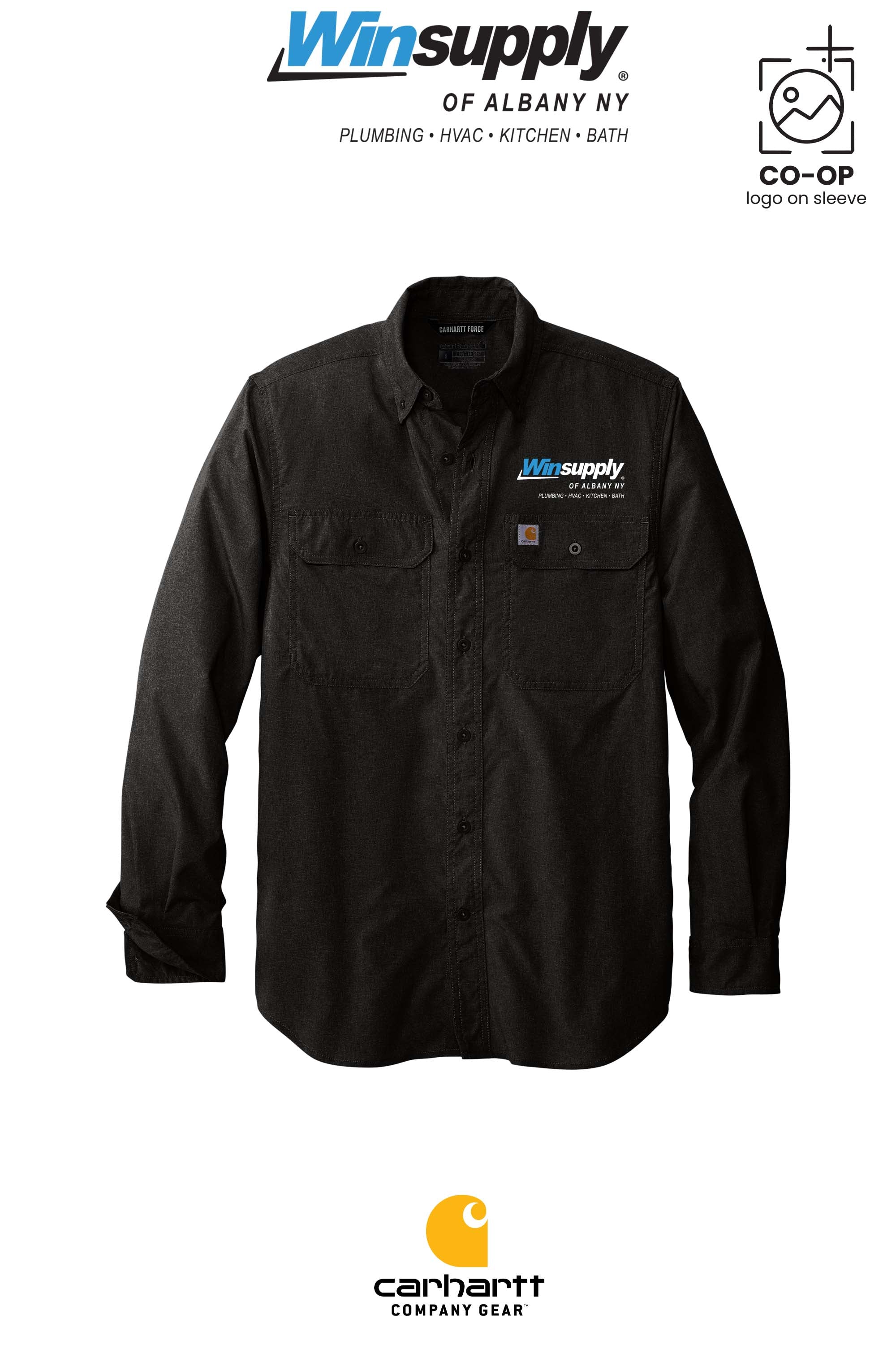 Carhartt Force® Solid Long Sleeve Shirt - Winsupply of Albany NY