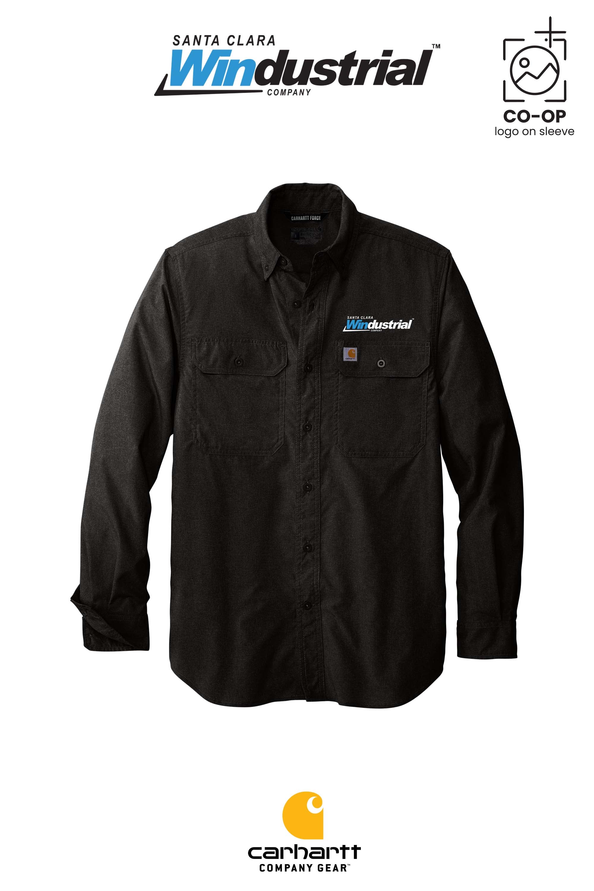 Carhartt Force® Solid Long Sleeve Shirt - Santa Clara Windustrial