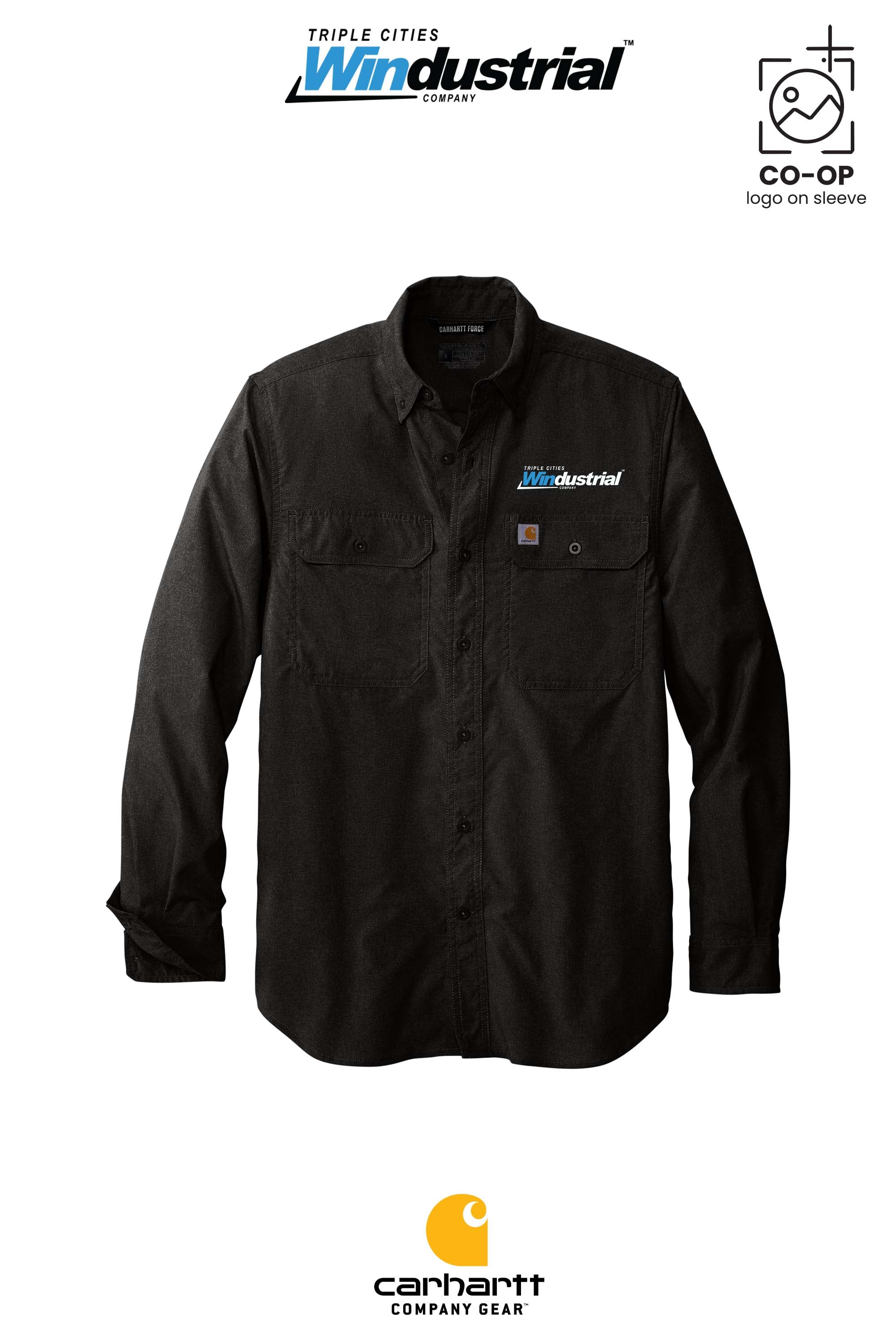 Carhartt Force® Solid Long Sleeve Shirt - Windustrial Triple Cities