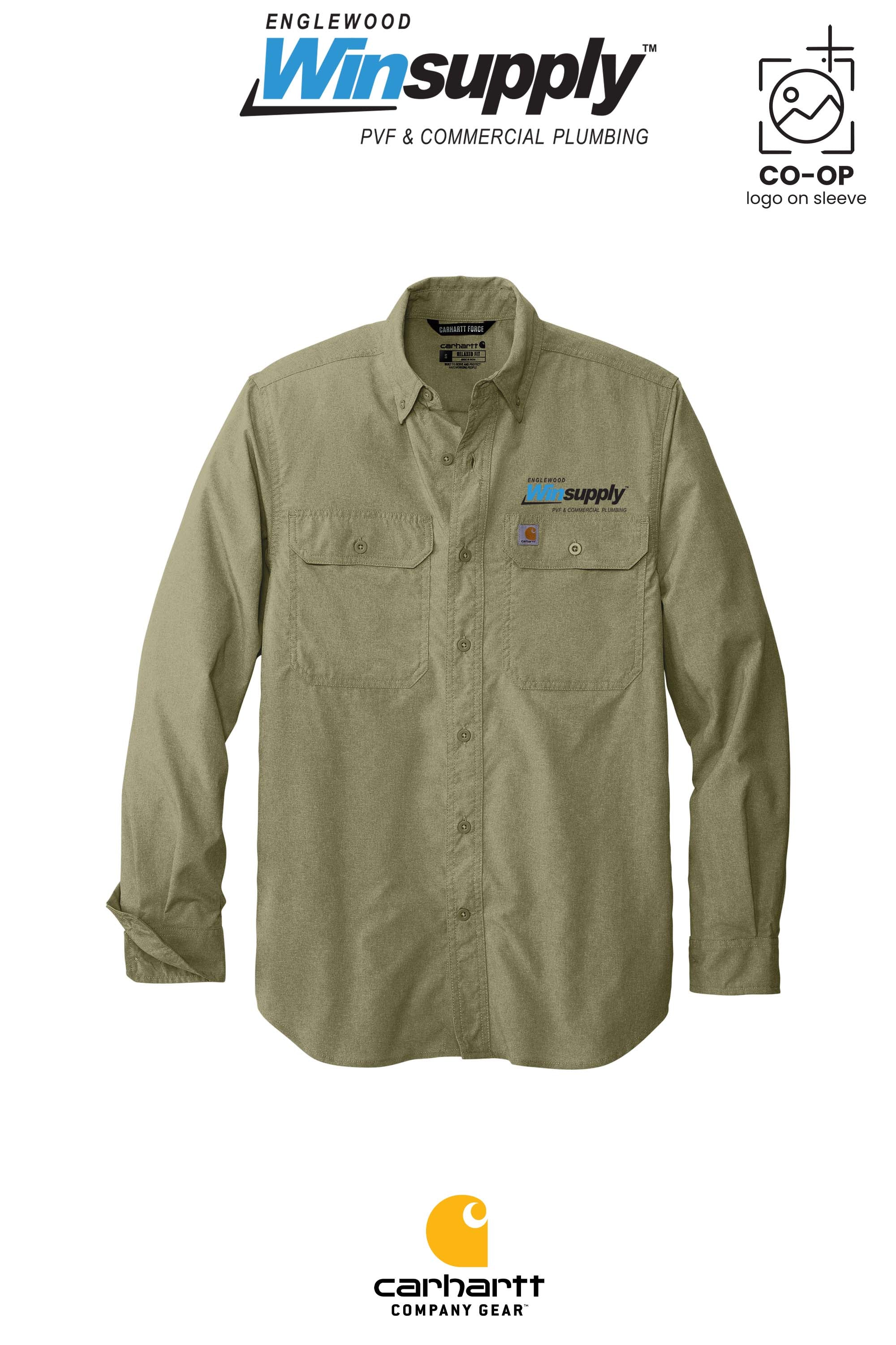 Carhartt Force® Solid Long Sleeve Shirt - Englewood Winsupply