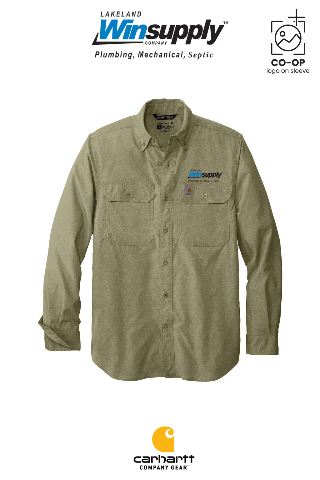 Carhartt Force® Solid Long Sleeve Shirt - Lakeland Winsupply