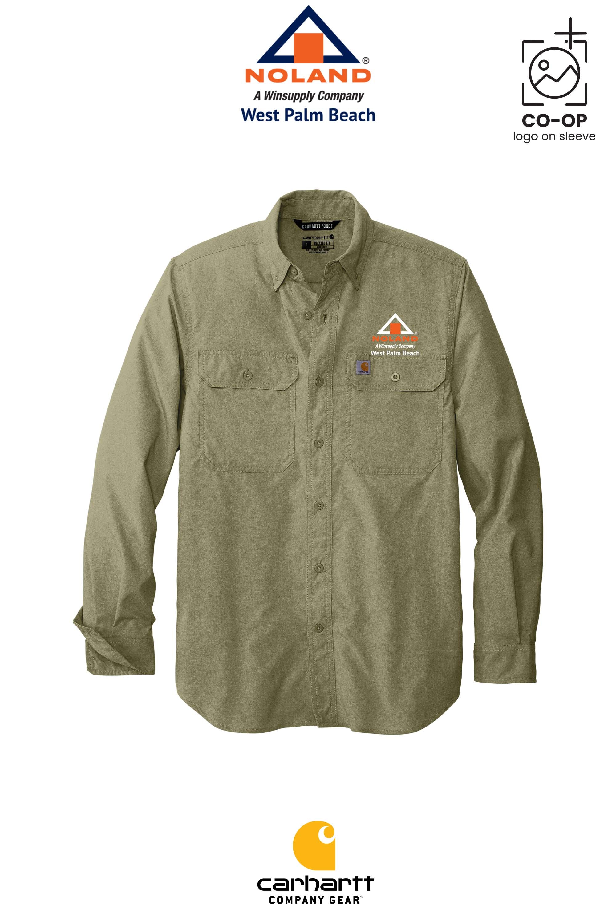 Carhartt Force® Solid Long Sleeve Shirt - Noland West Palm Beach